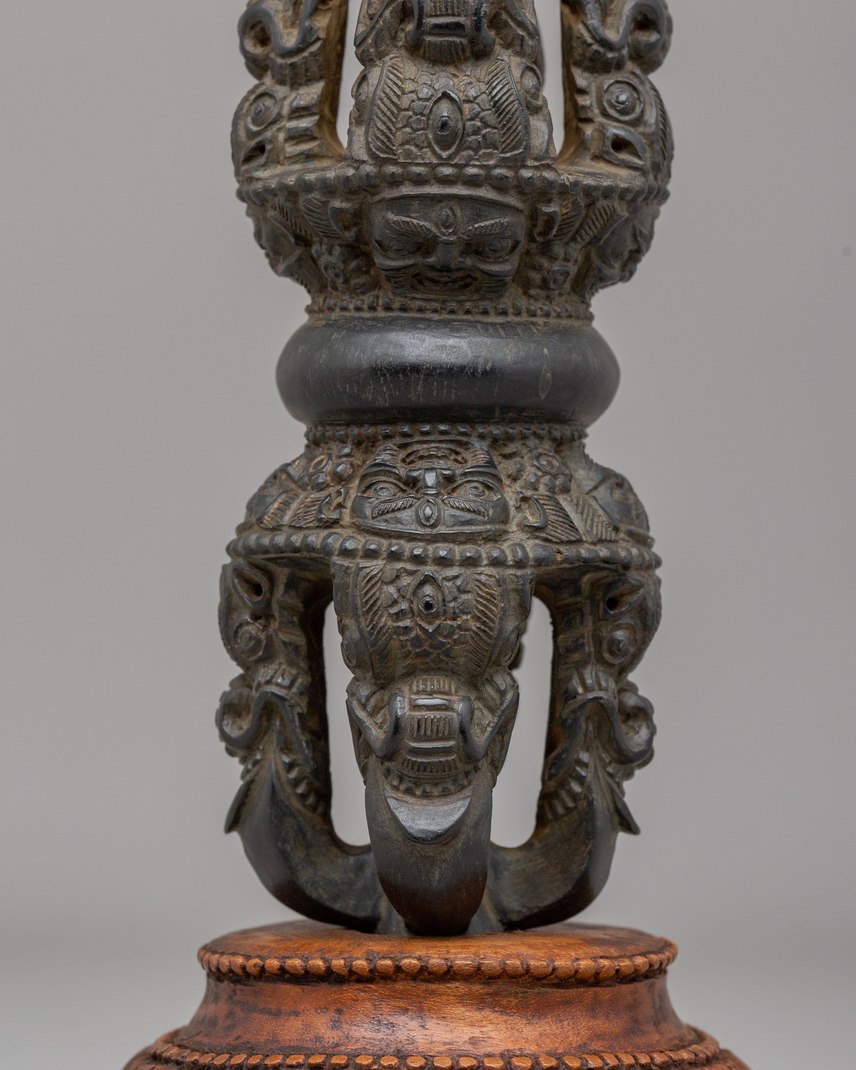 Vajrayana Dorje Ritual Tool | Handcarved Stone Ritual Object