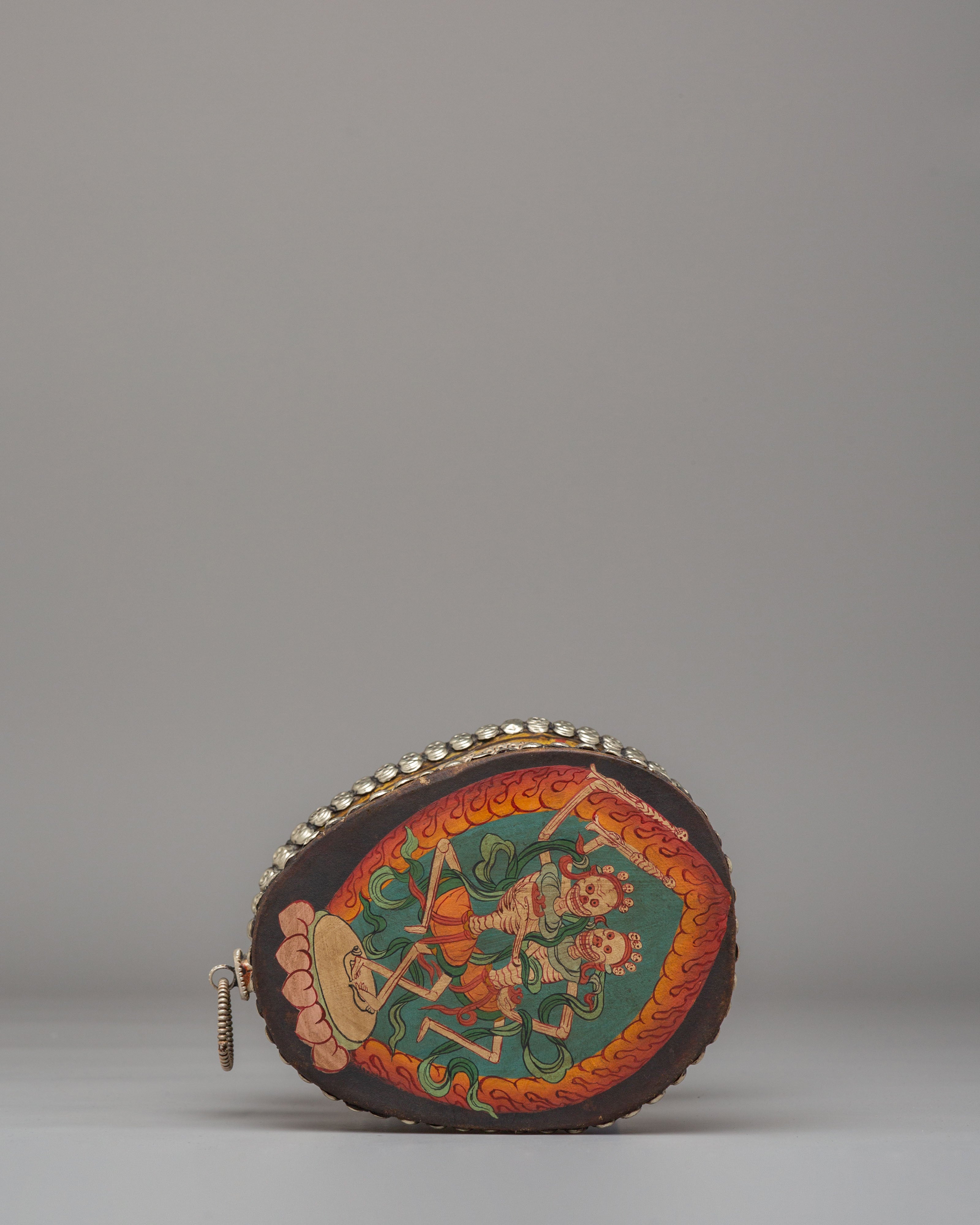Sacred Ceremonial Damaru | Handcrafted Ritual Drum