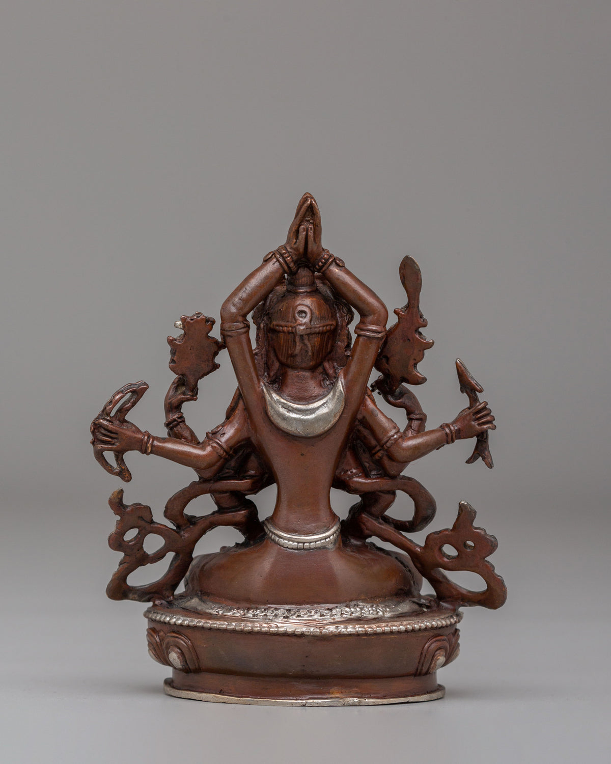 Handcrafted Tibetan Namasangiti Statue | Oxidized Copper Body with Silver Plating