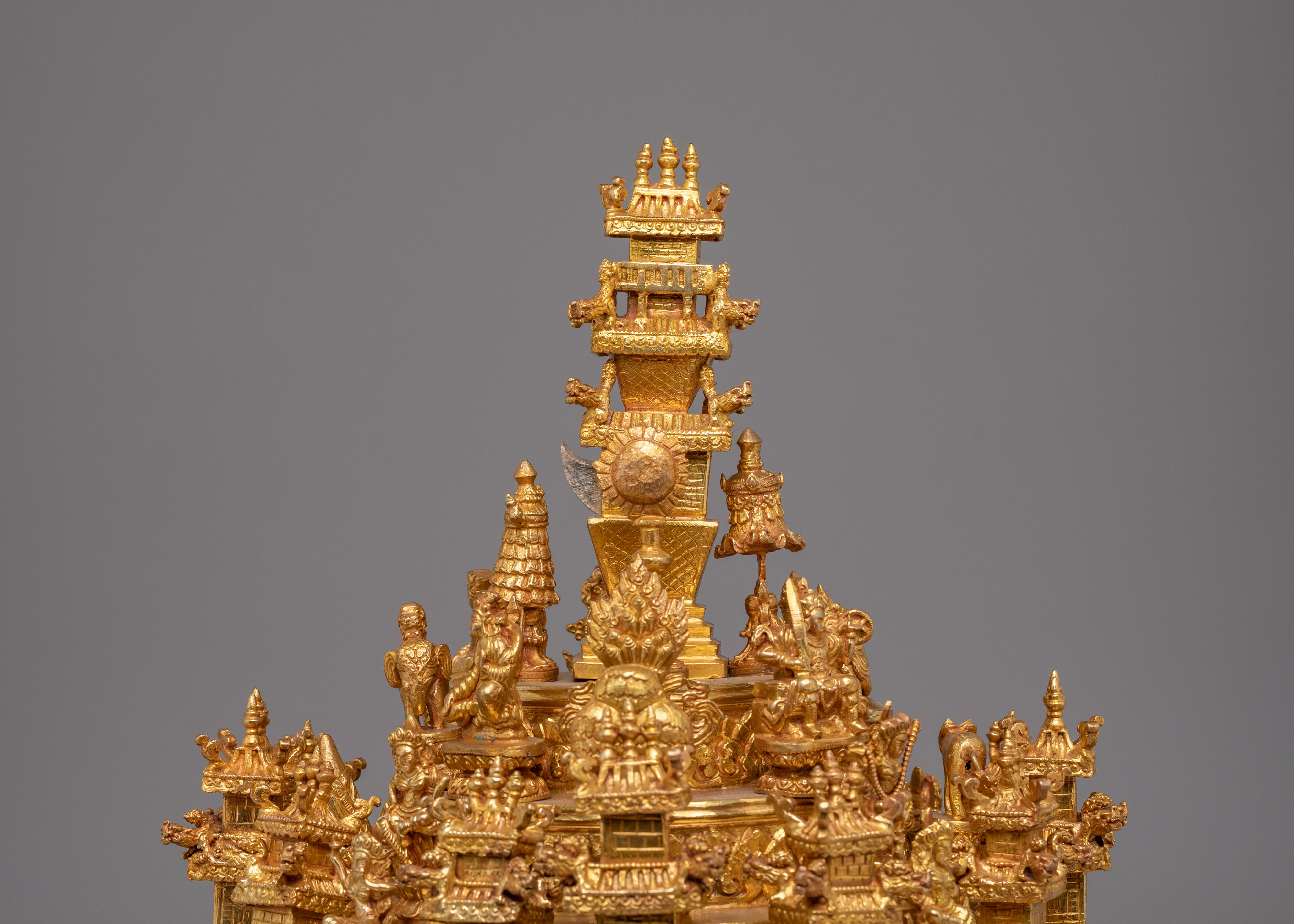 Himalayan Mandala Offering for Ritual Practice | Gold Plated Buddhist Altar Piece