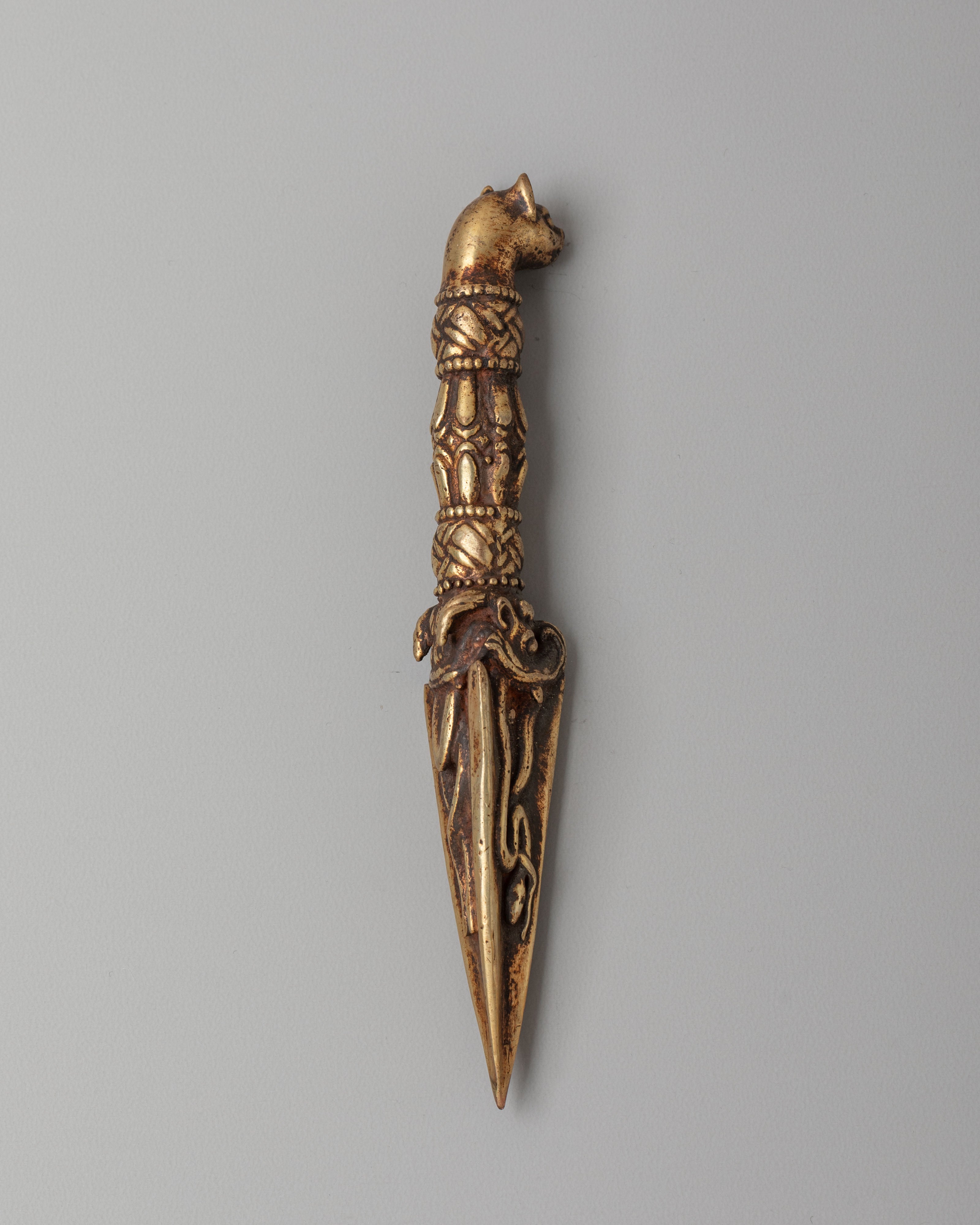 Himalayan Ritual Dagger | Sacred Bronze Phurba for Spiritual Ceremonies