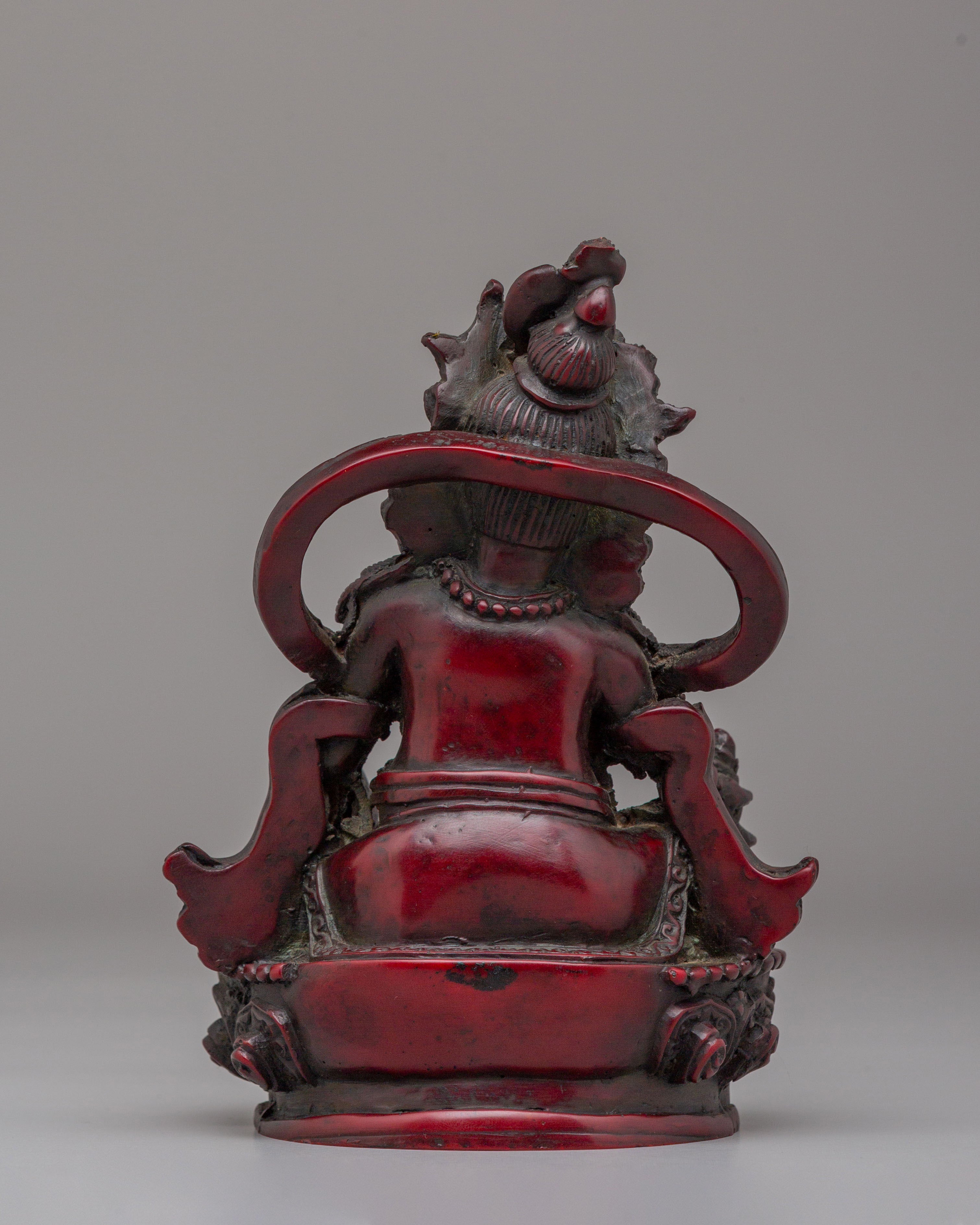 Himalayan Altar Dzambhala Sculpture | Wealth Deity Figurine for Abundance