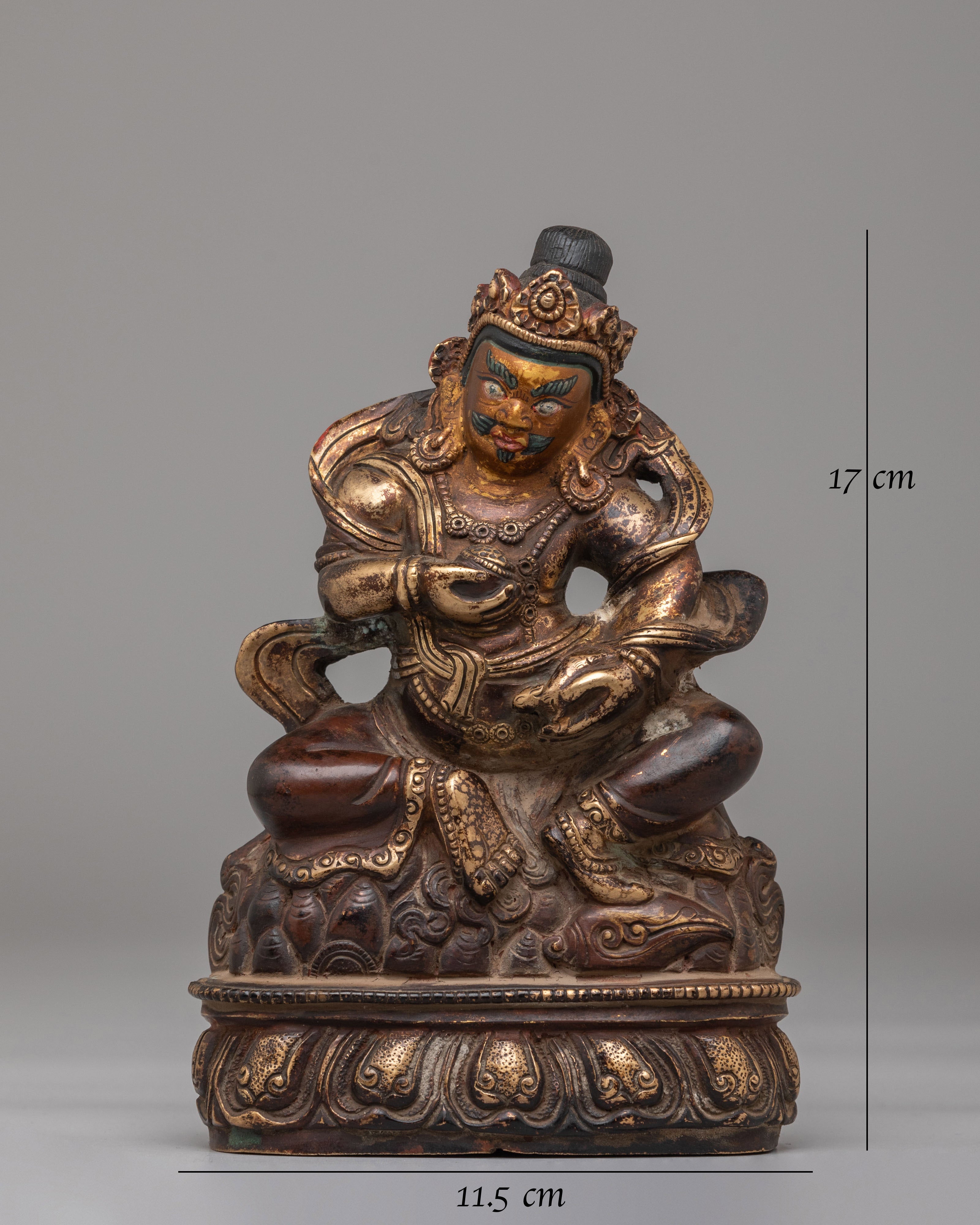 Sacred Dzambhala Statue Deity Statue | Spiritual Wealth and Protection Art