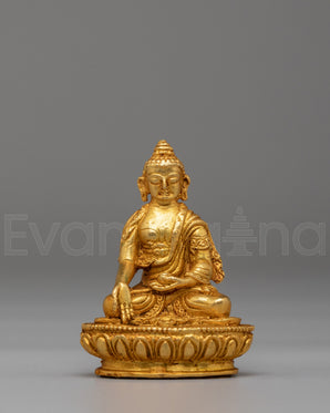 Gold Plated Ratnasambhava Buddha Statue 