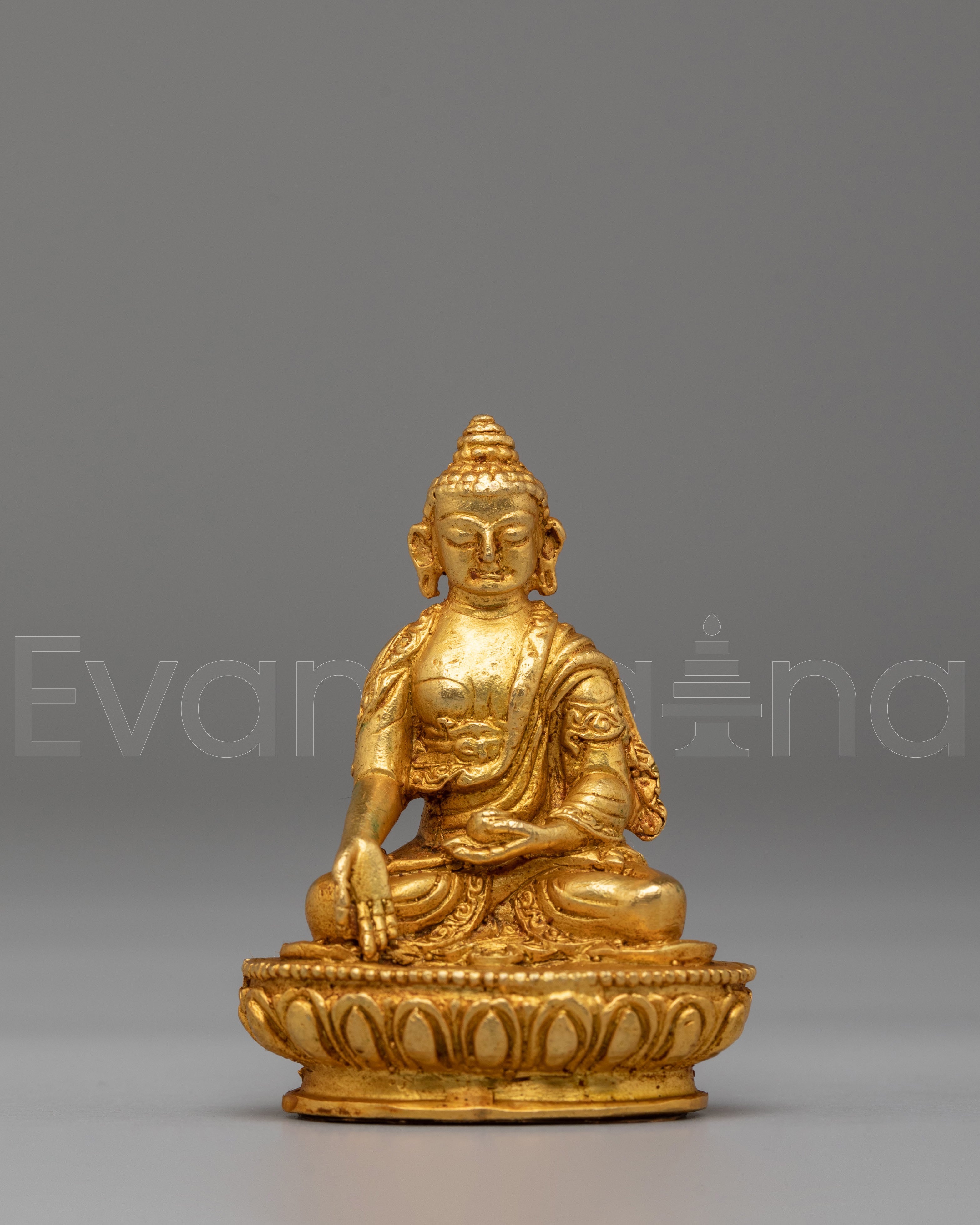 Gold Plated Ratnasambhava Buddha Statue 