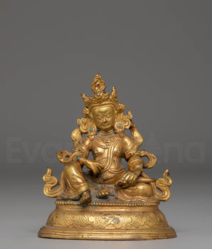 Handcrafted Copper Sculpture of Dzambhala