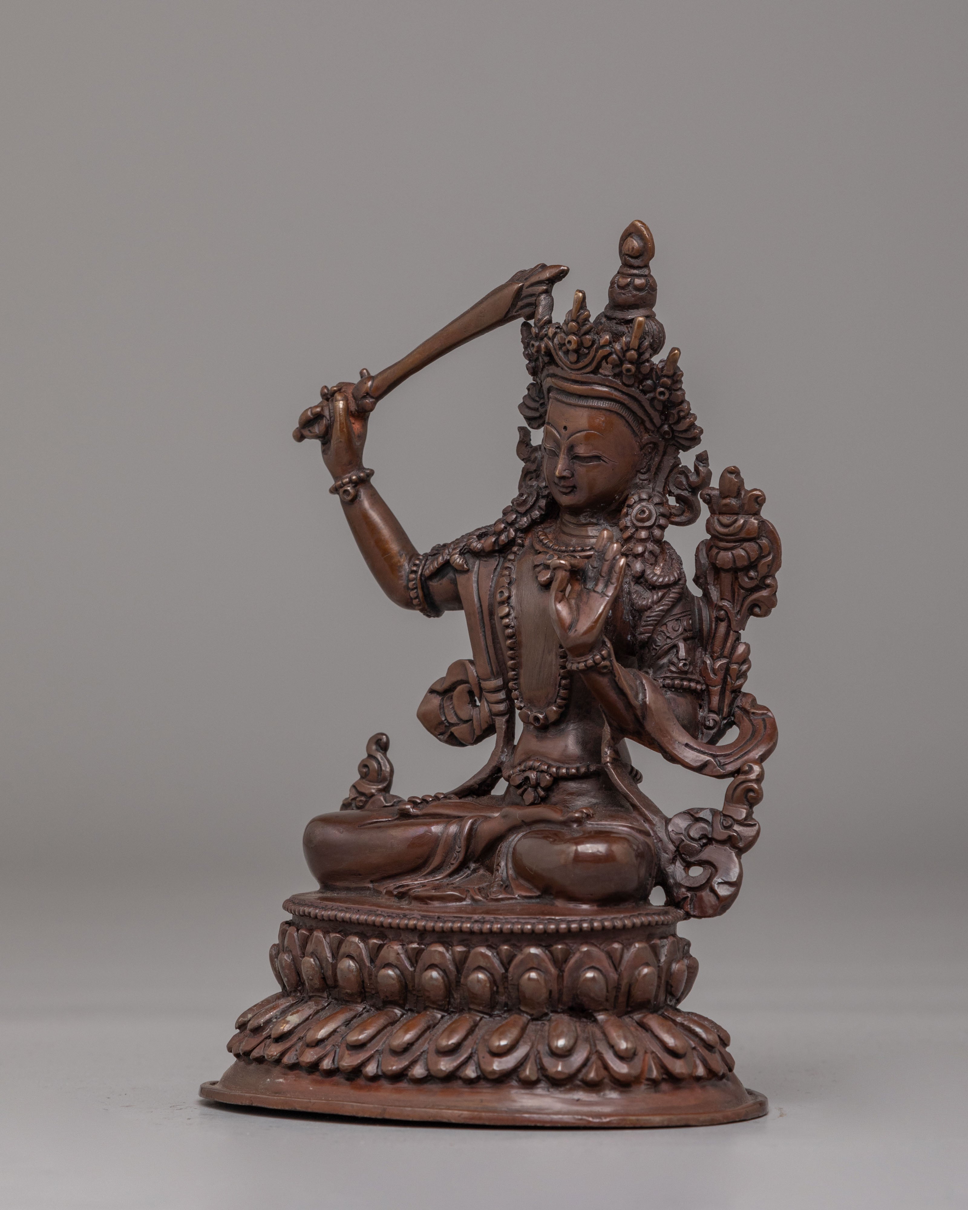 Himalayan Manjushri Deity Statue | Sacred Statue for Meditation and Rituals