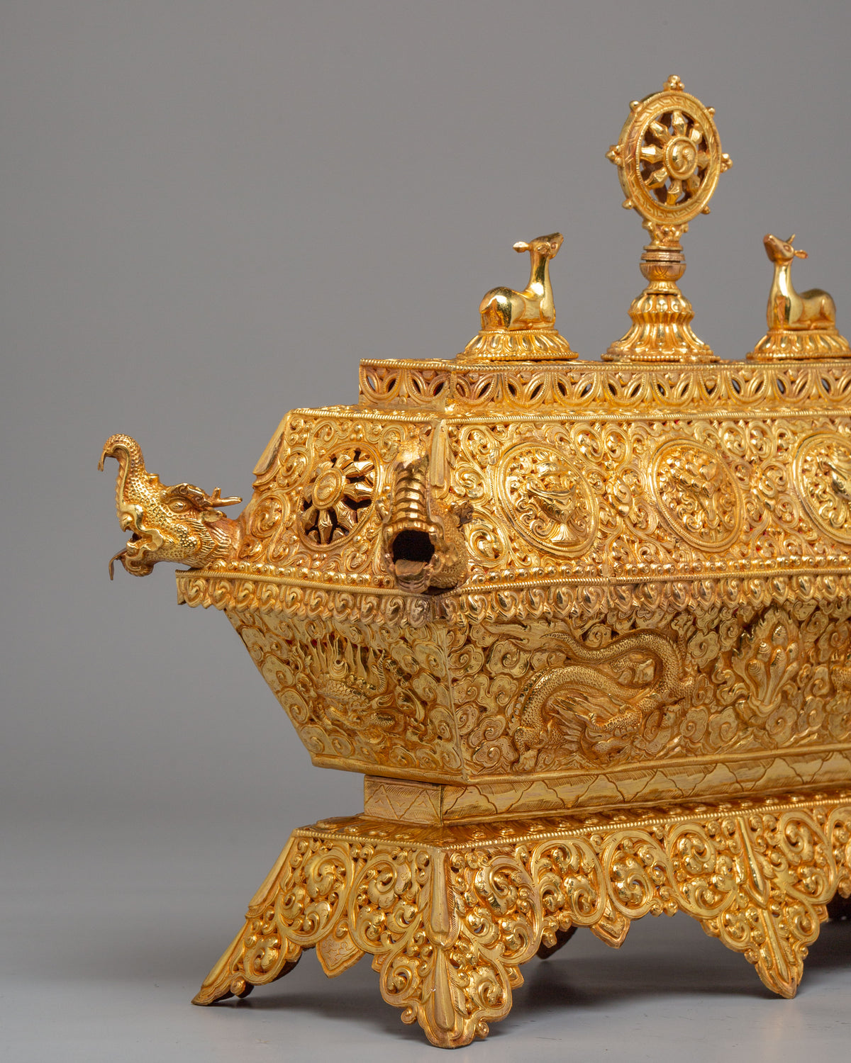 Buddhist Dharma Wheel Incense Burner | Meditation & Ritual Use