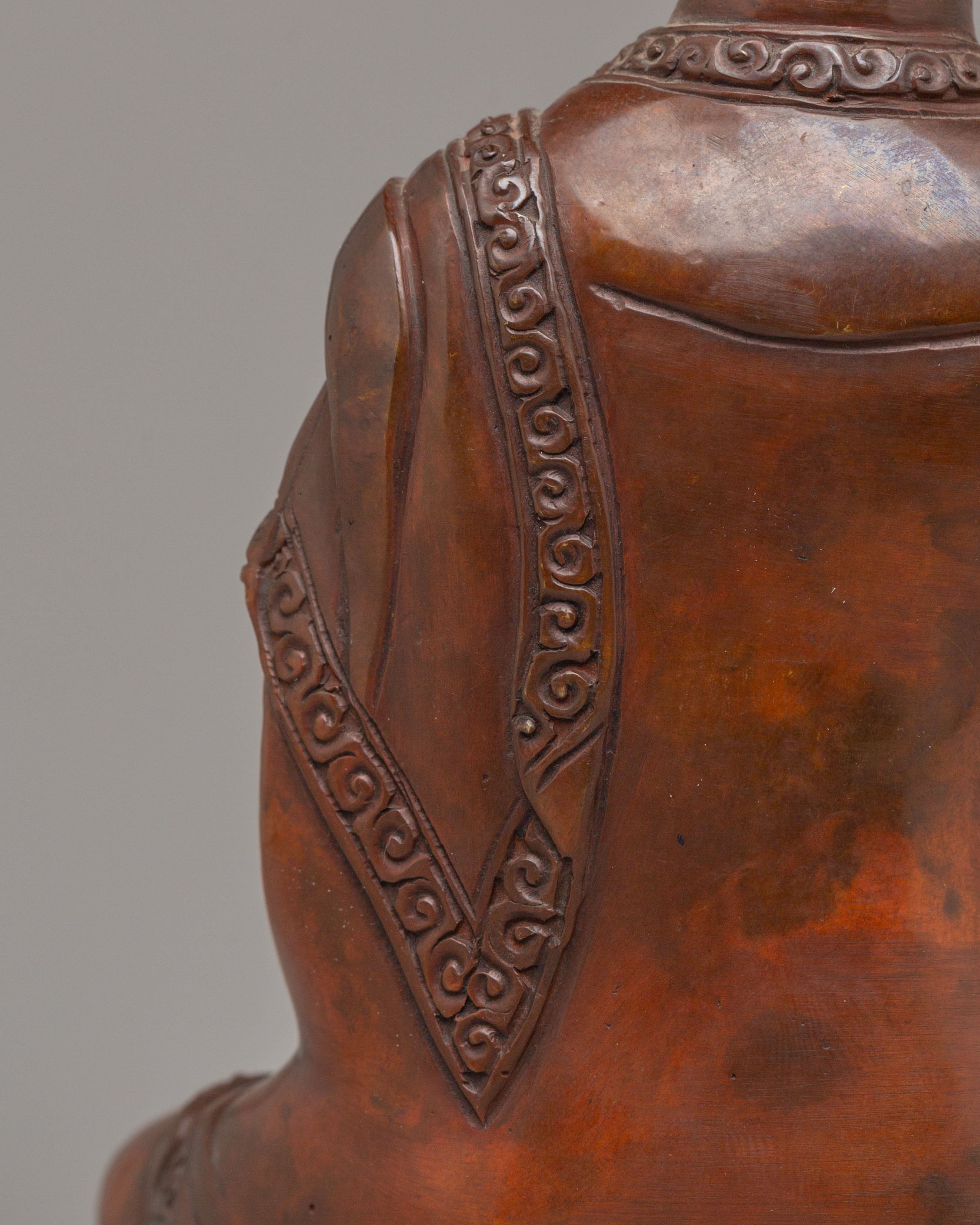 Shakyamuni Buddha Statue for Shrine | Handcrafted Oxidized Copper Statue