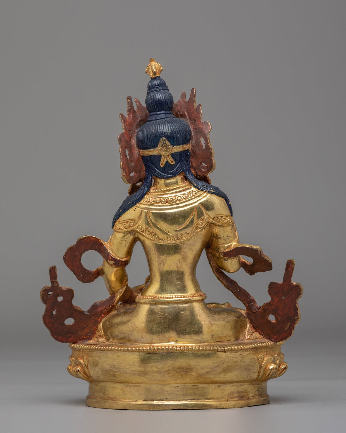 Traditional Tibetan Vajrasattva Statue | Gold Plated Buddhist Purification Deity