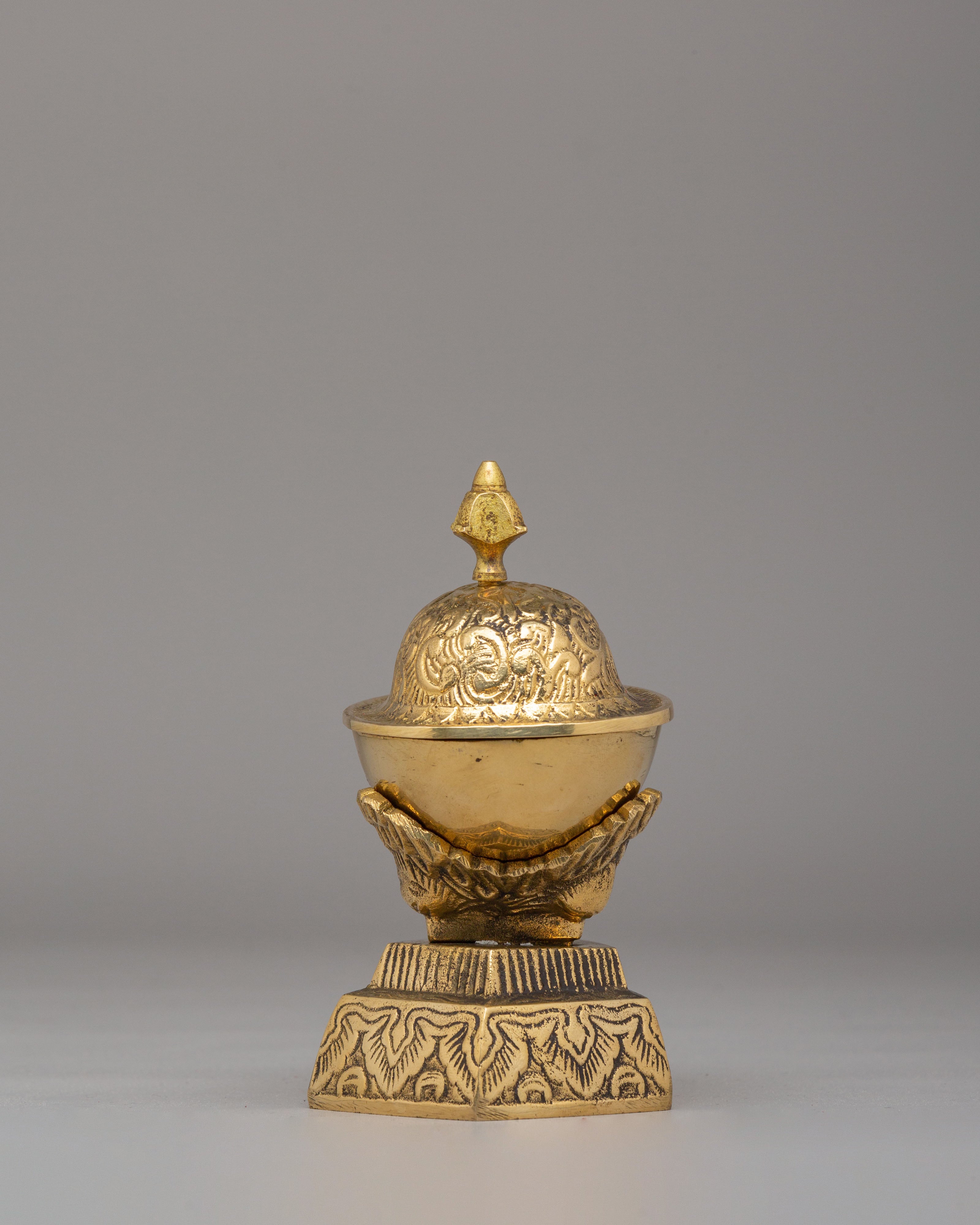 Handcrafted Kapala Set for Buddhist Rituals | Tibetan Brass Skull Cups