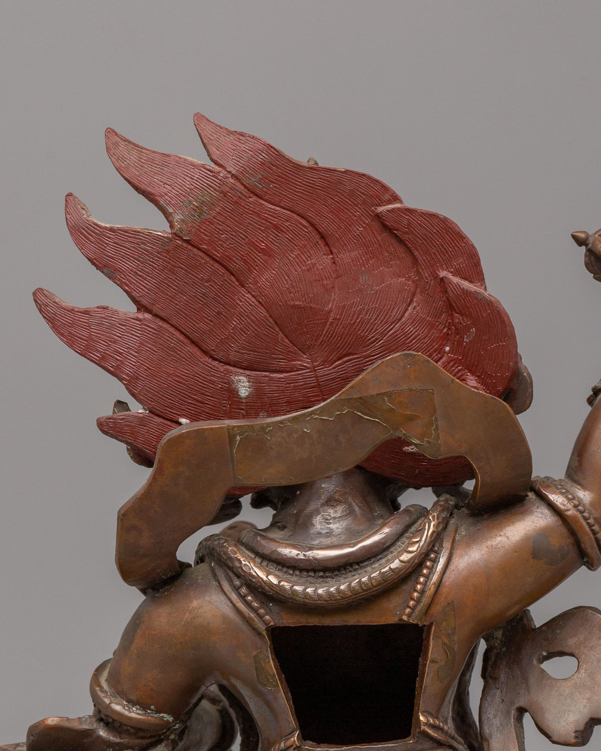 Sacred Himalayan Vajrapani Meditation Statue | Handcrafted Oxidized Copper Vajrapani