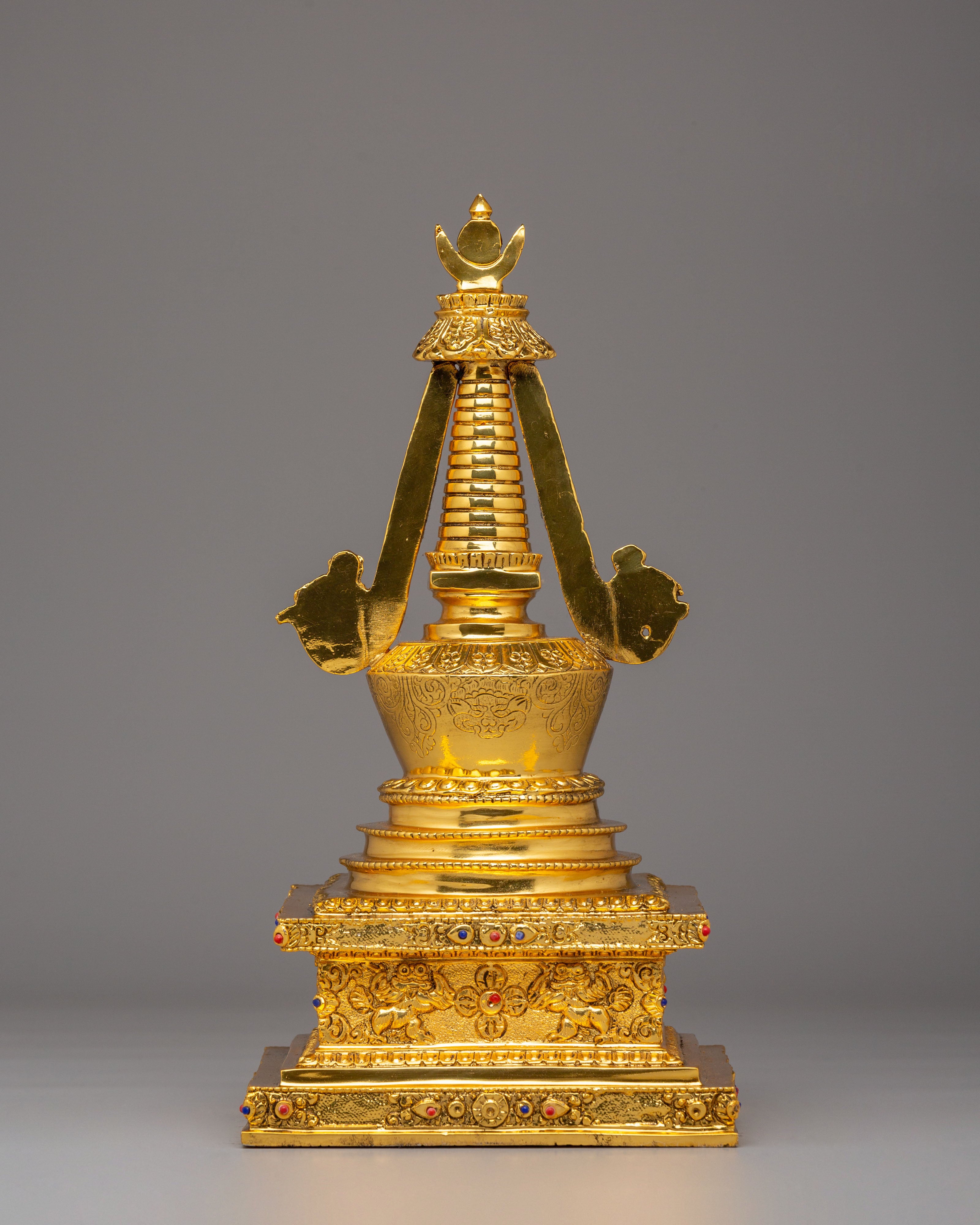 Spiritual Namgyal Chorten Stupa | Tibetan Copper Stupa for Spiritual Practice