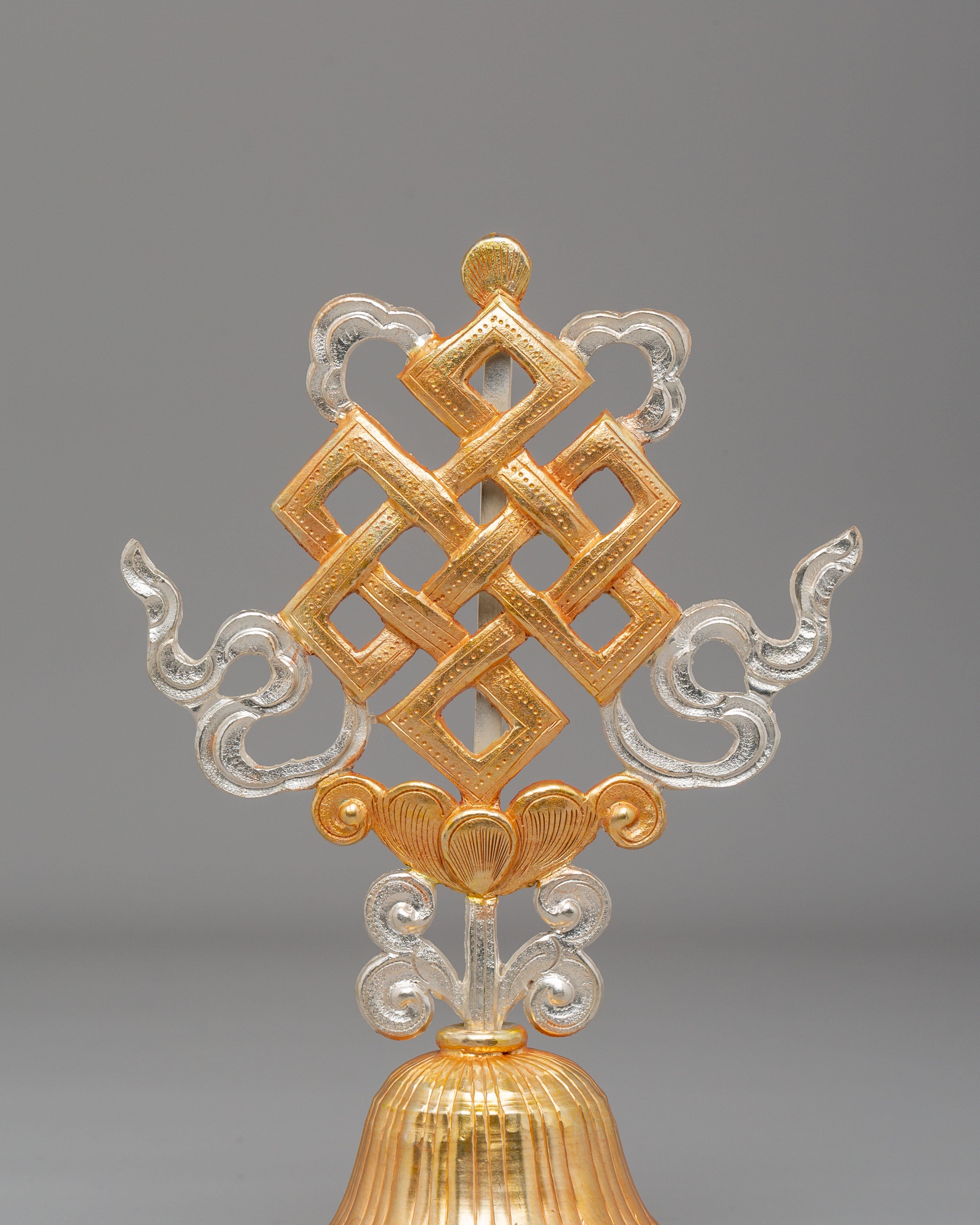 Sacred Eight Auspicious Symbols Set | Copper Body with Electro Gold & Silver Plating