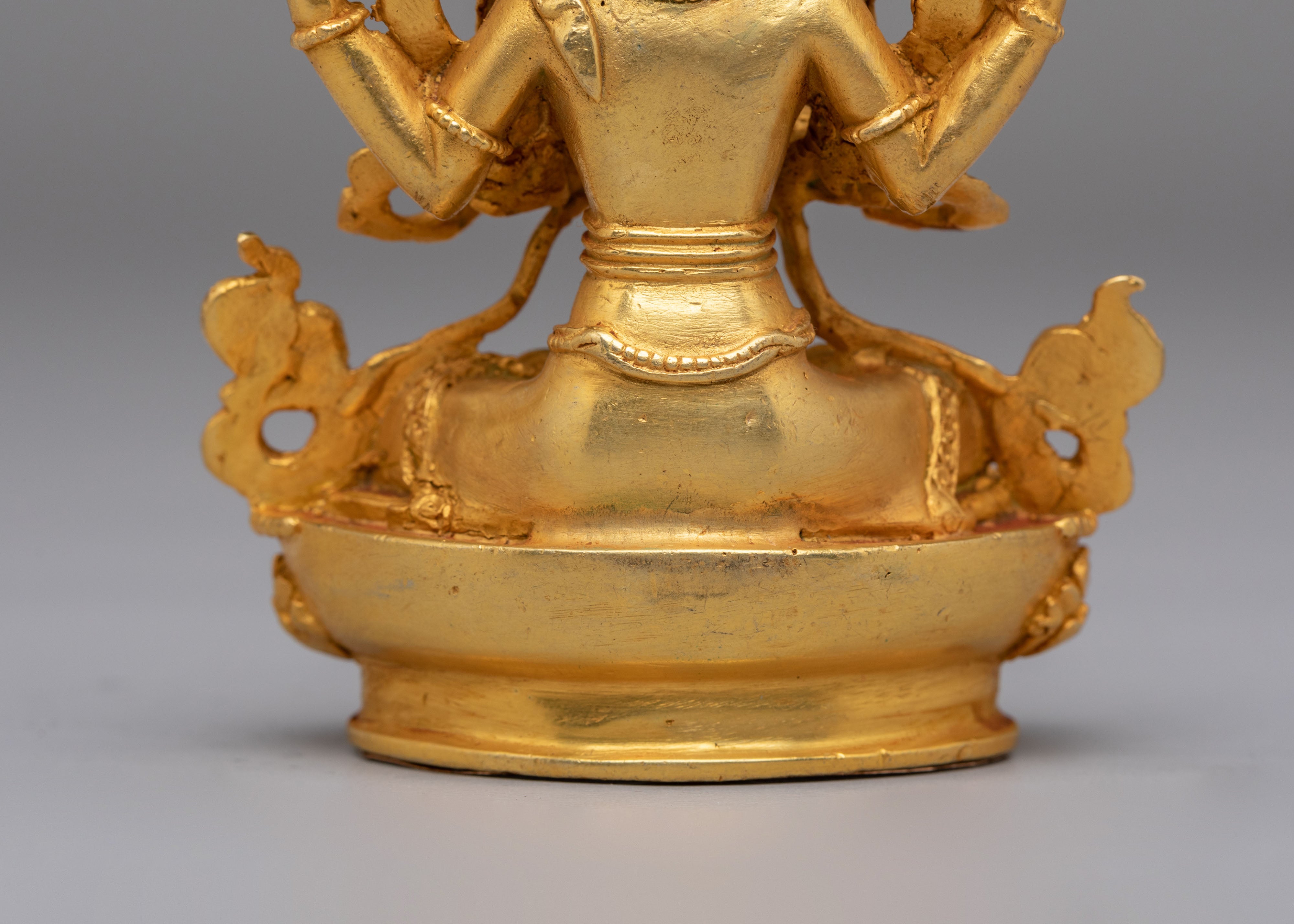 Sacred Chenrezig Buddhist Statue | Copper Altar Figurine