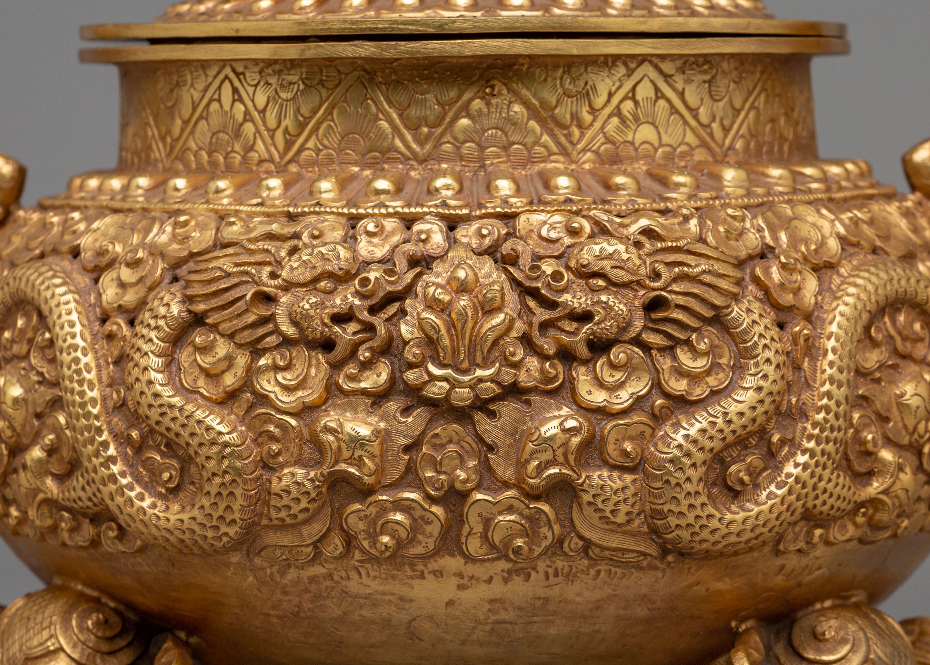 Dragon Handle Incense Burner | Tibetan Ritual Offering Vessel