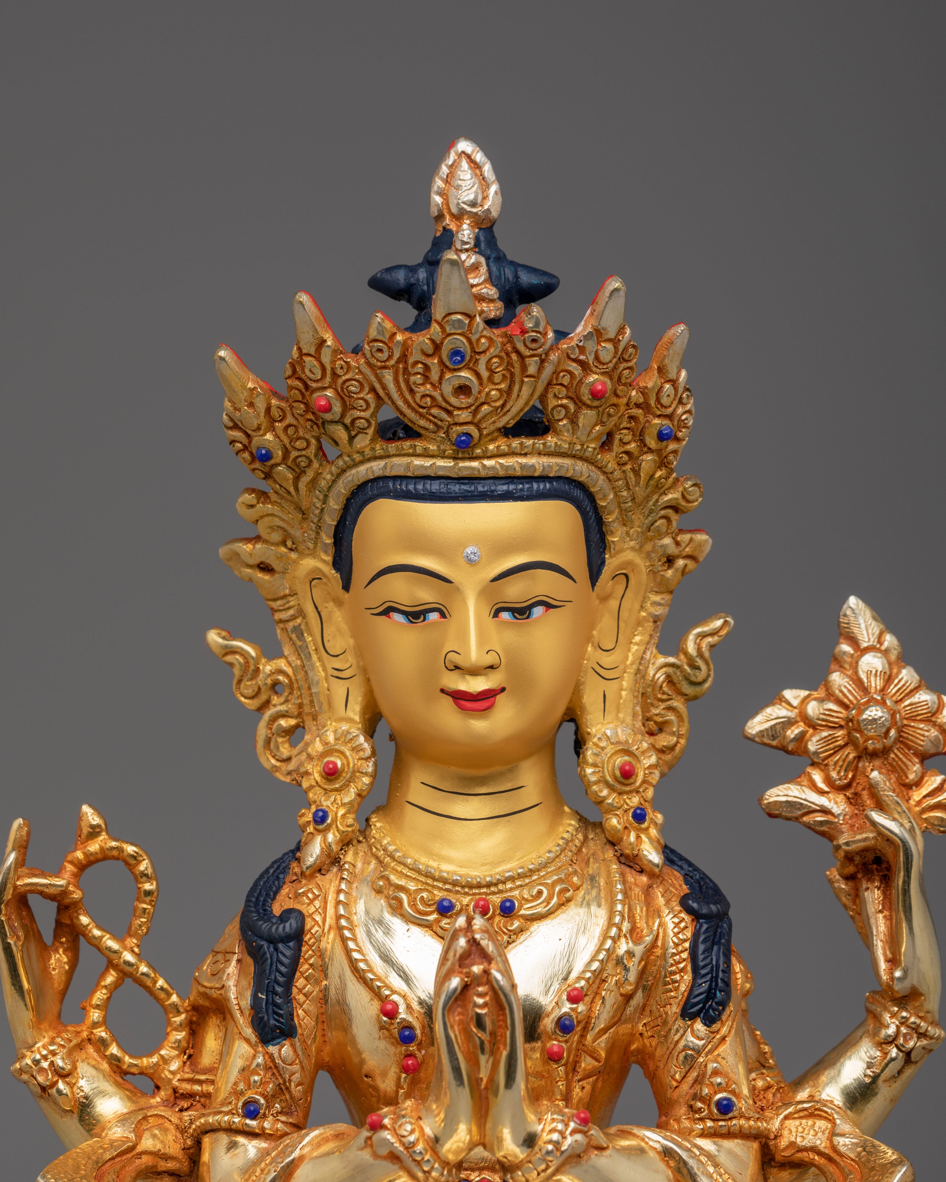Buddhist Loving Compassion Chenrezig Statue | Bodhisattva of Mercy