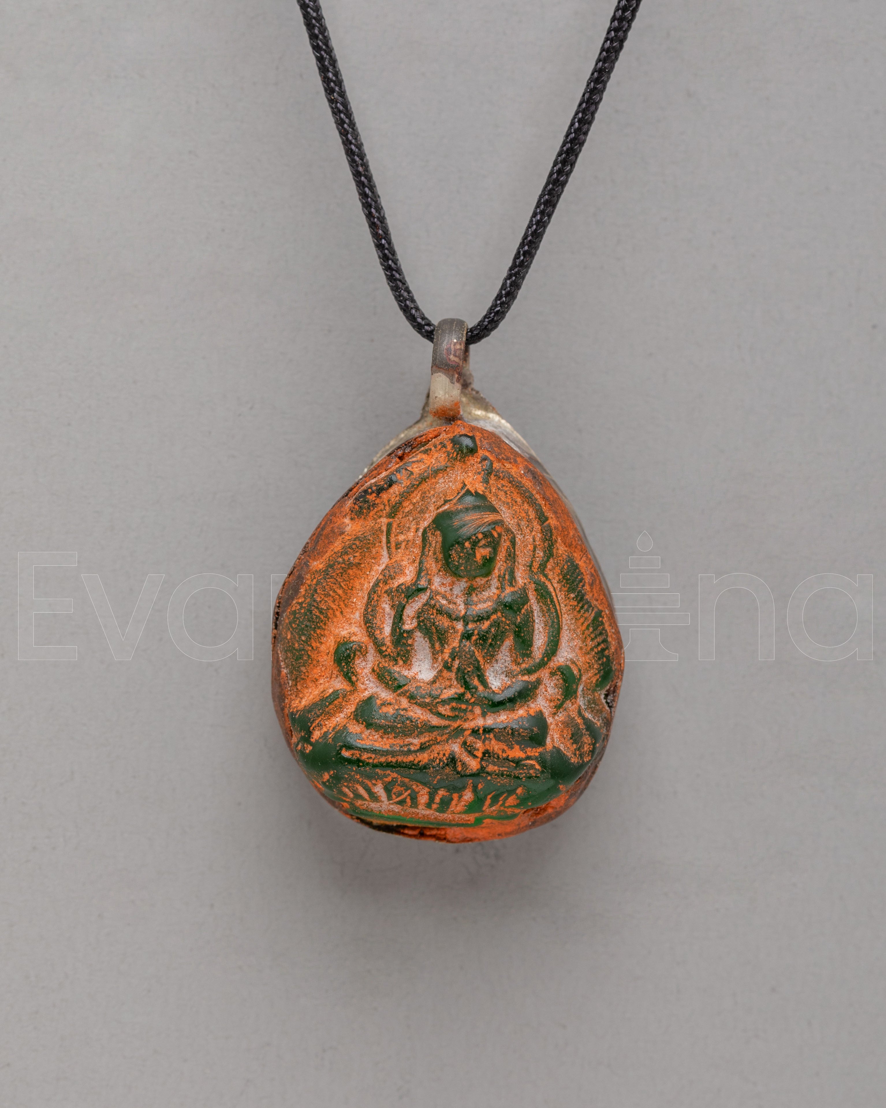 Spiritual Prayer Locket | Carved Sacred Deity Amulet