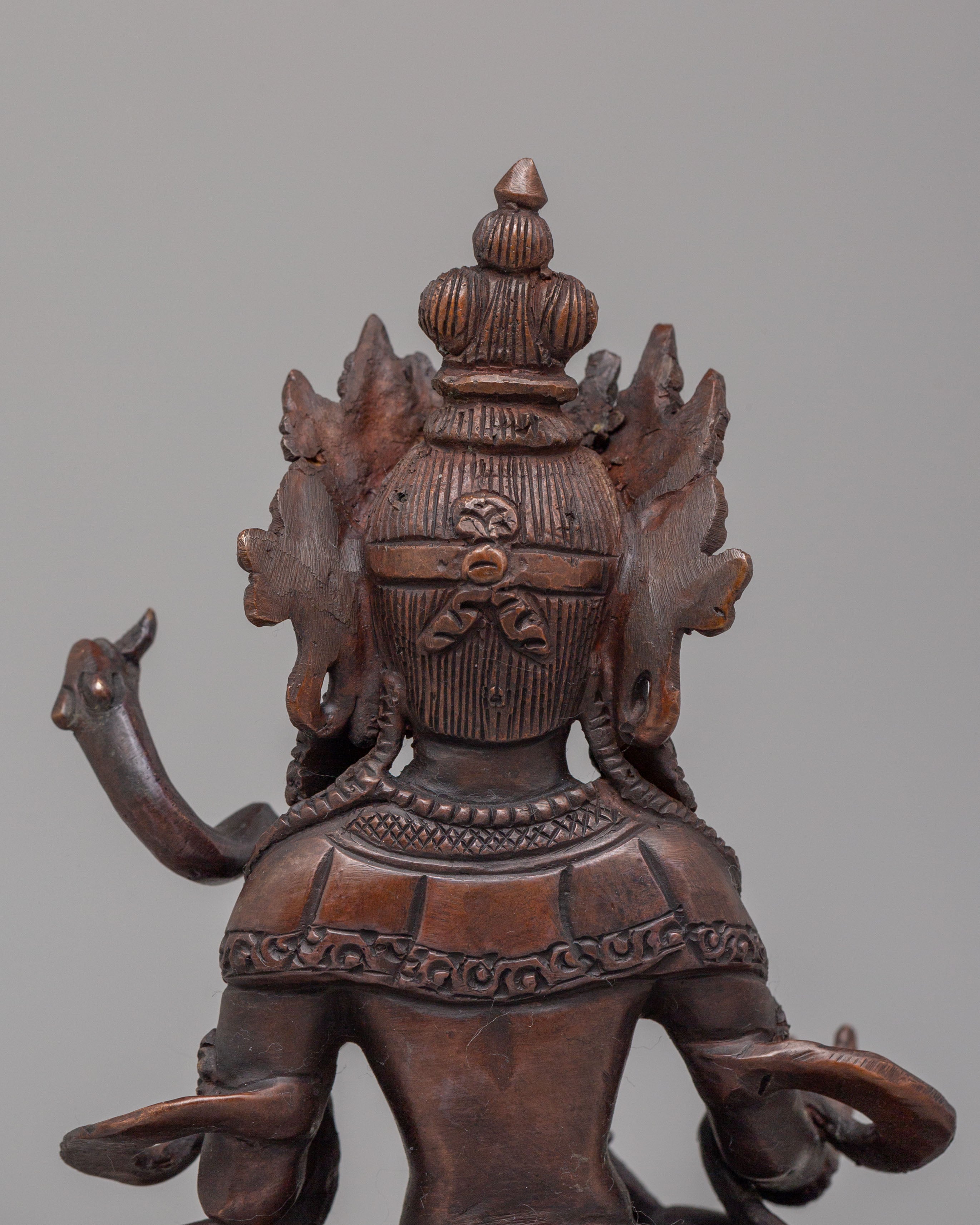 Traditional Saraswati Devi Statue | Oxidized Copper Idol for Meditation