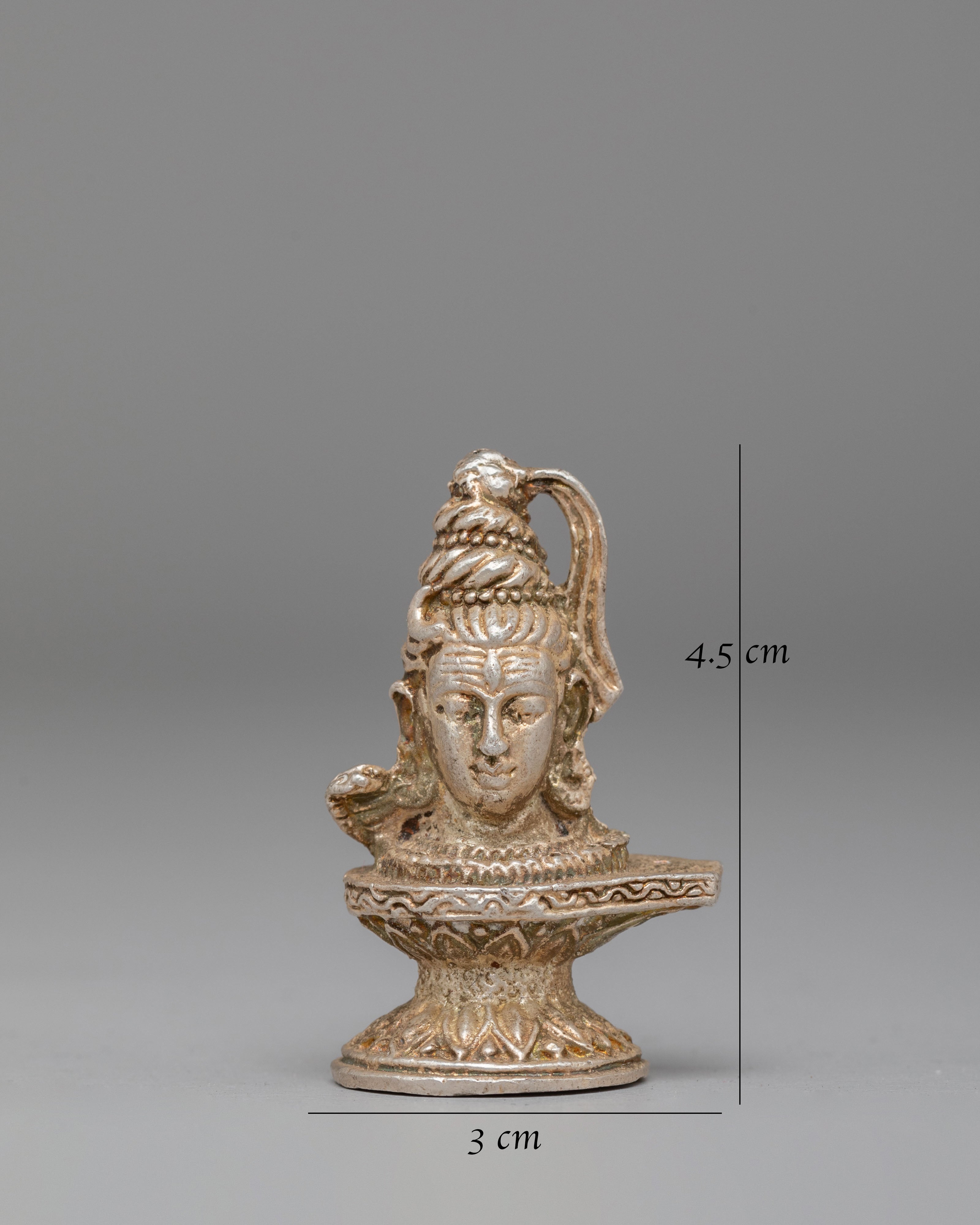 Shiva Linga With Head Design | Sacred Hindu Deity Figurine