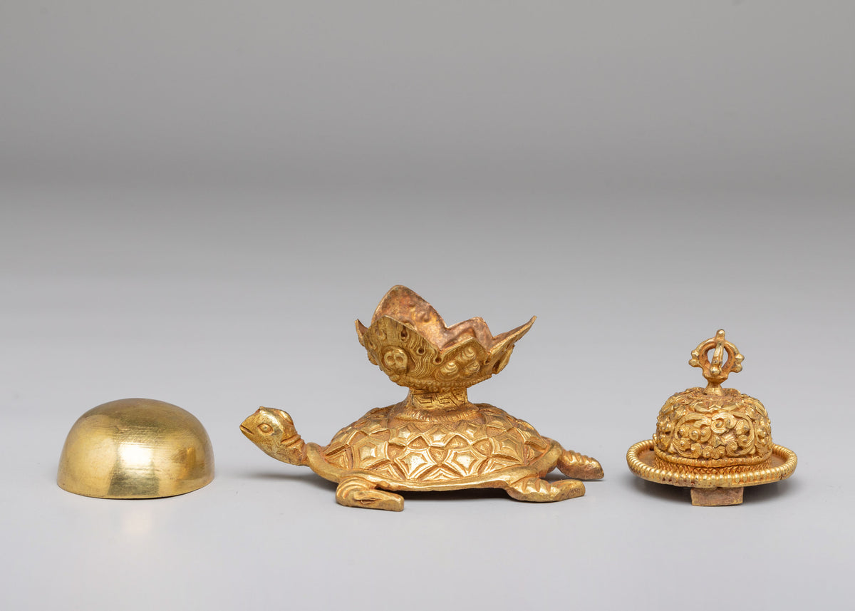 Traditional Tibetan Kapala Offering Set | Ritual Offering Bowl for Meditation