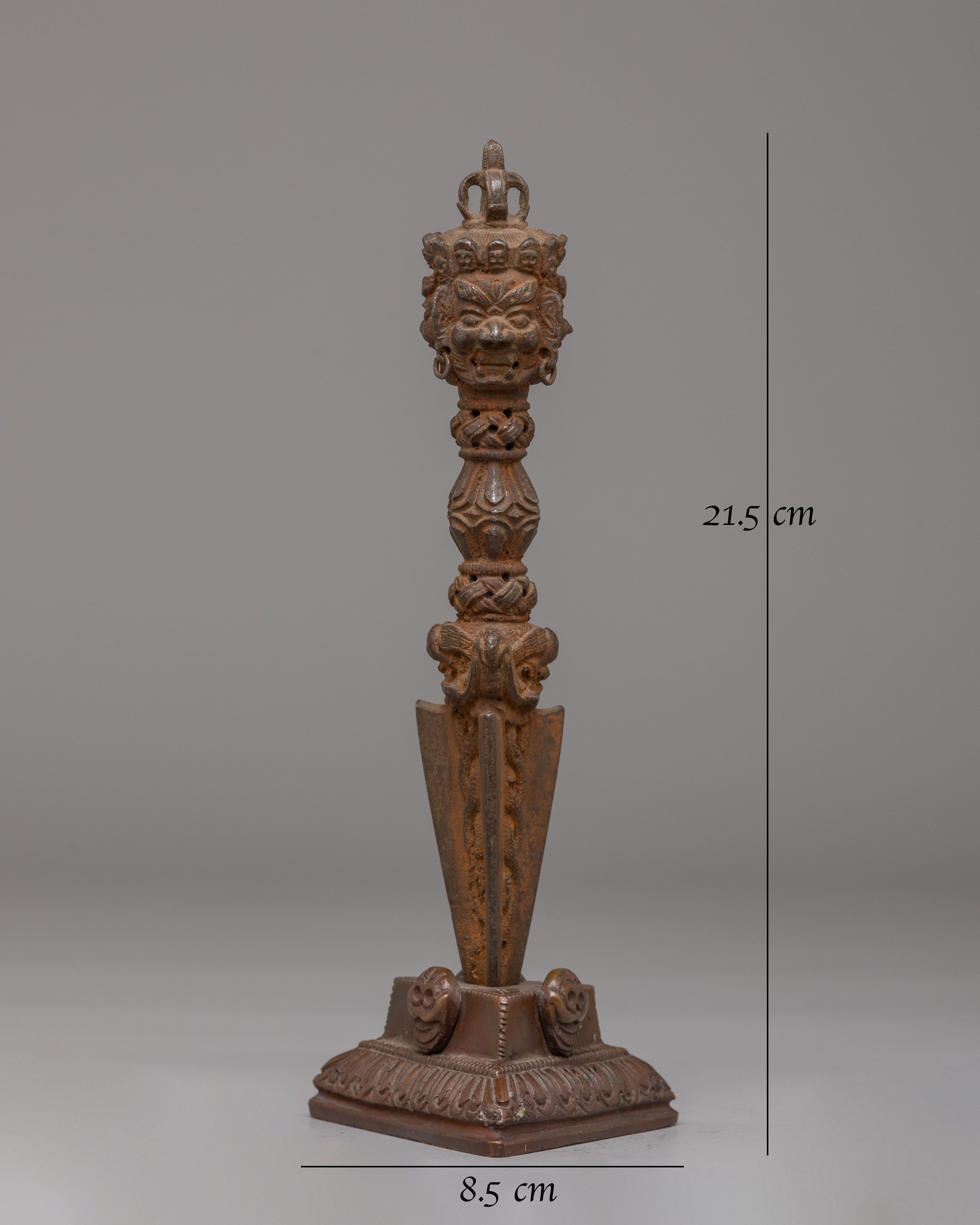 Ceremonial Phurba Ritual Dagger | Sacred Tibetan Knife for Tantric Ceremonies