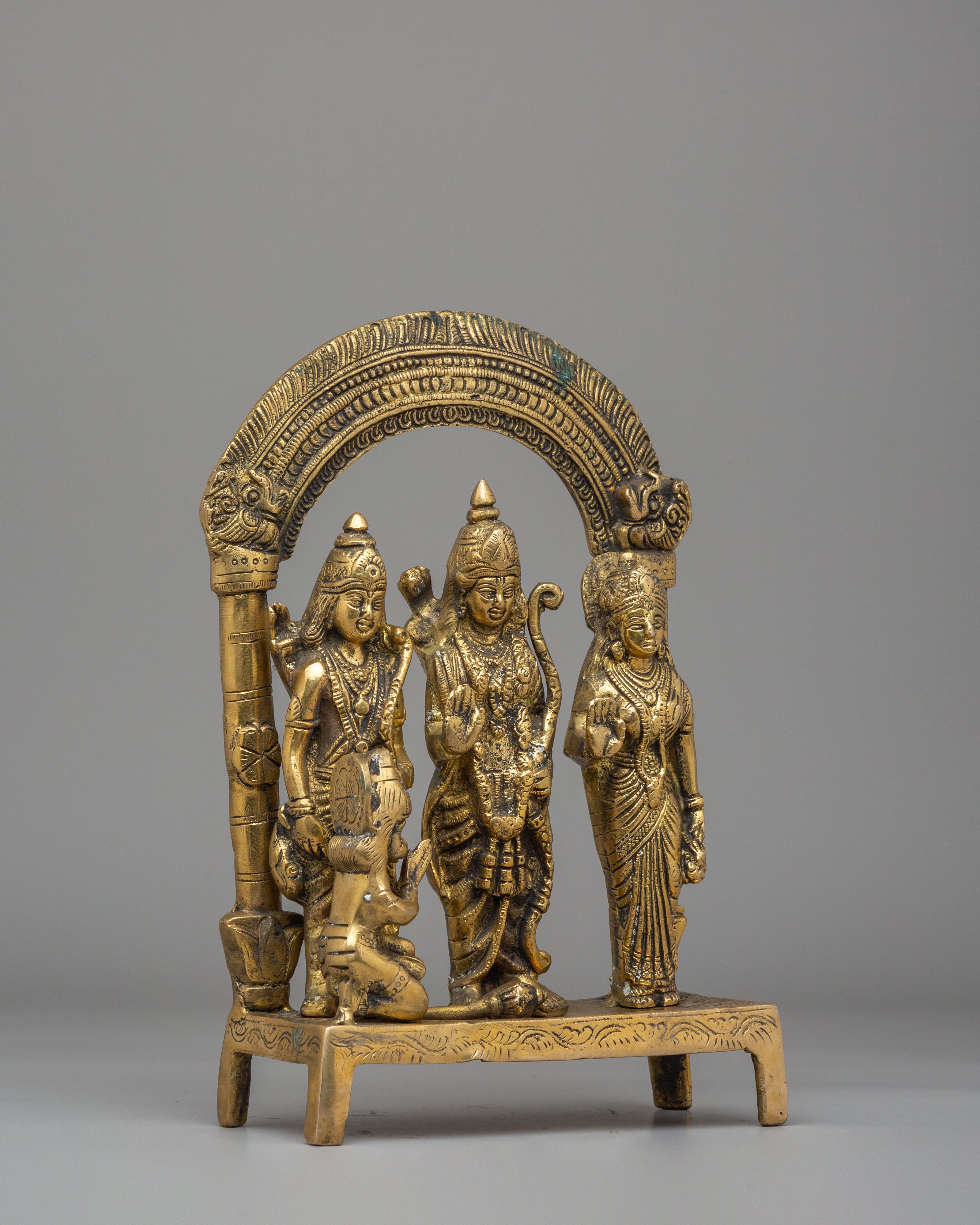 Handmade Divine Ram Darbar Sculpture | Brass Statue for Spiritual Home Decor