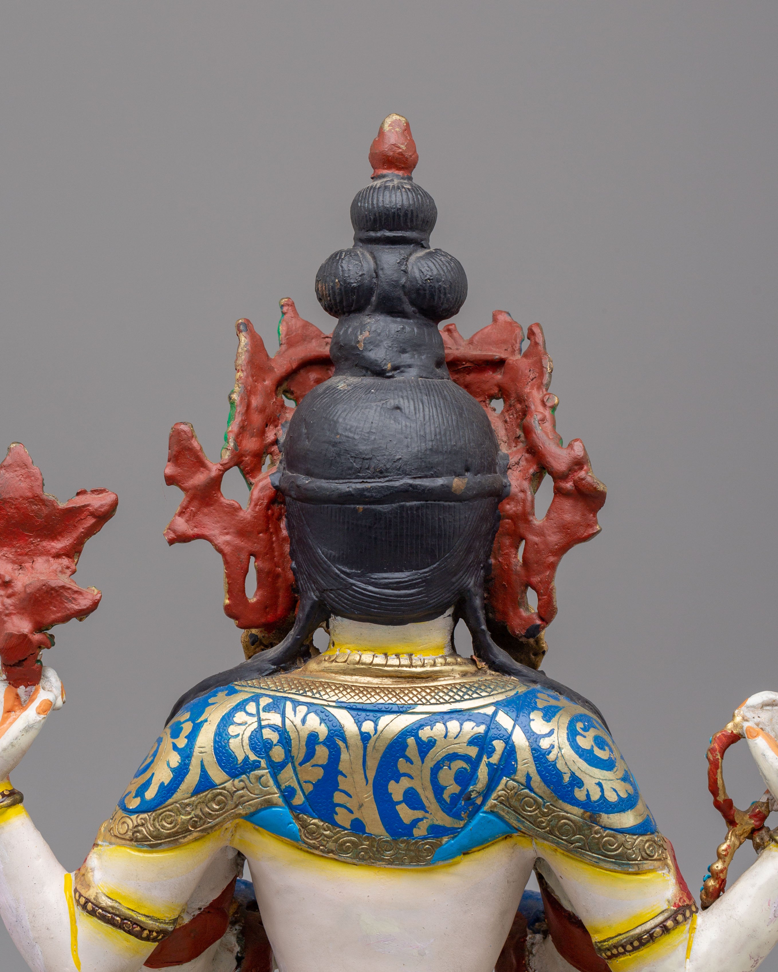 Handcrafted Compassion Chenrezig Statue | Tibetan Bodhisattva Art
