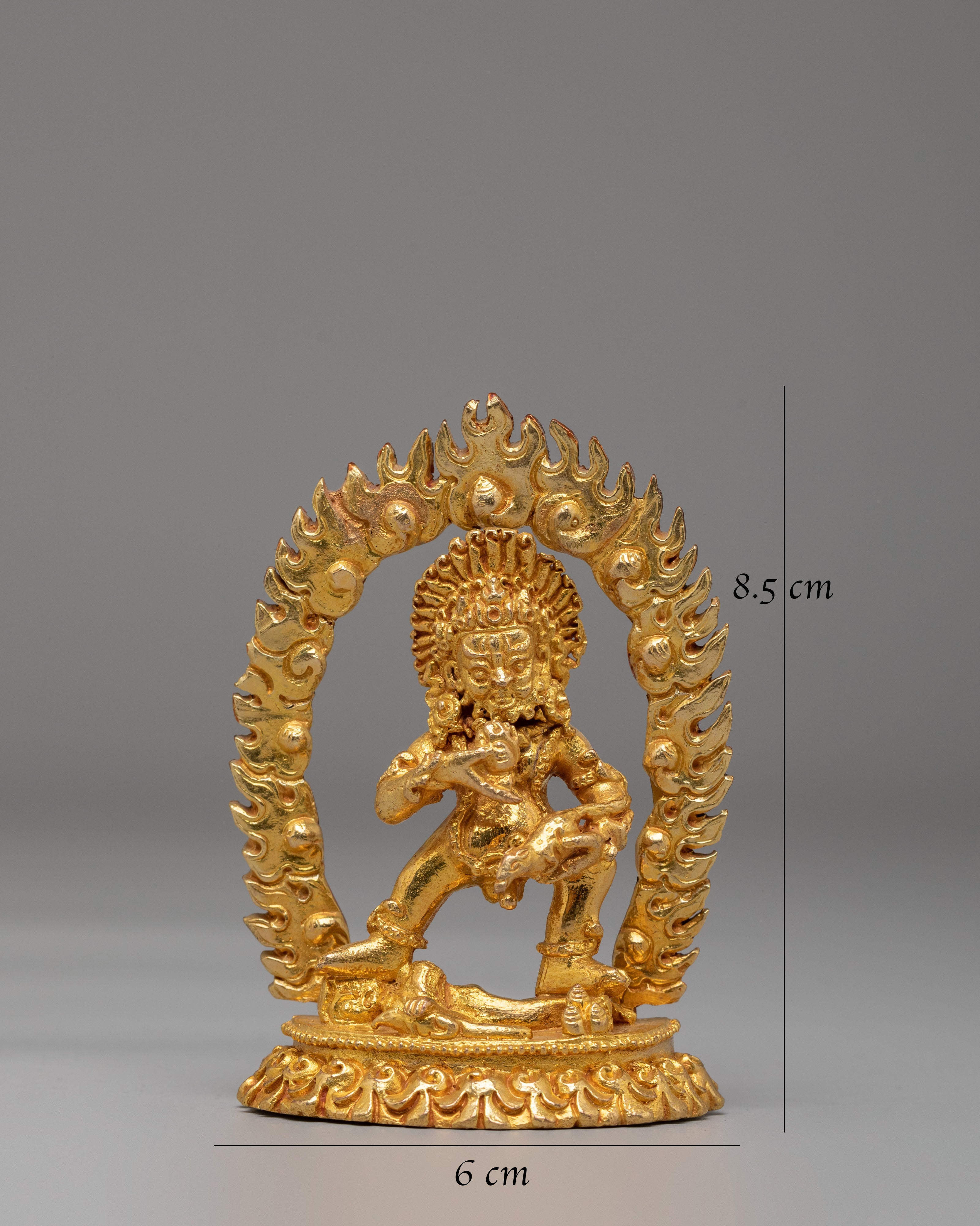 Ceremonial Black Dzambhala Statue | Symbol of Prosperity and Protection