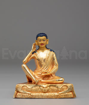 Buddhist Milarepa Handcrafted Statue | Tibetan Meditation Decor