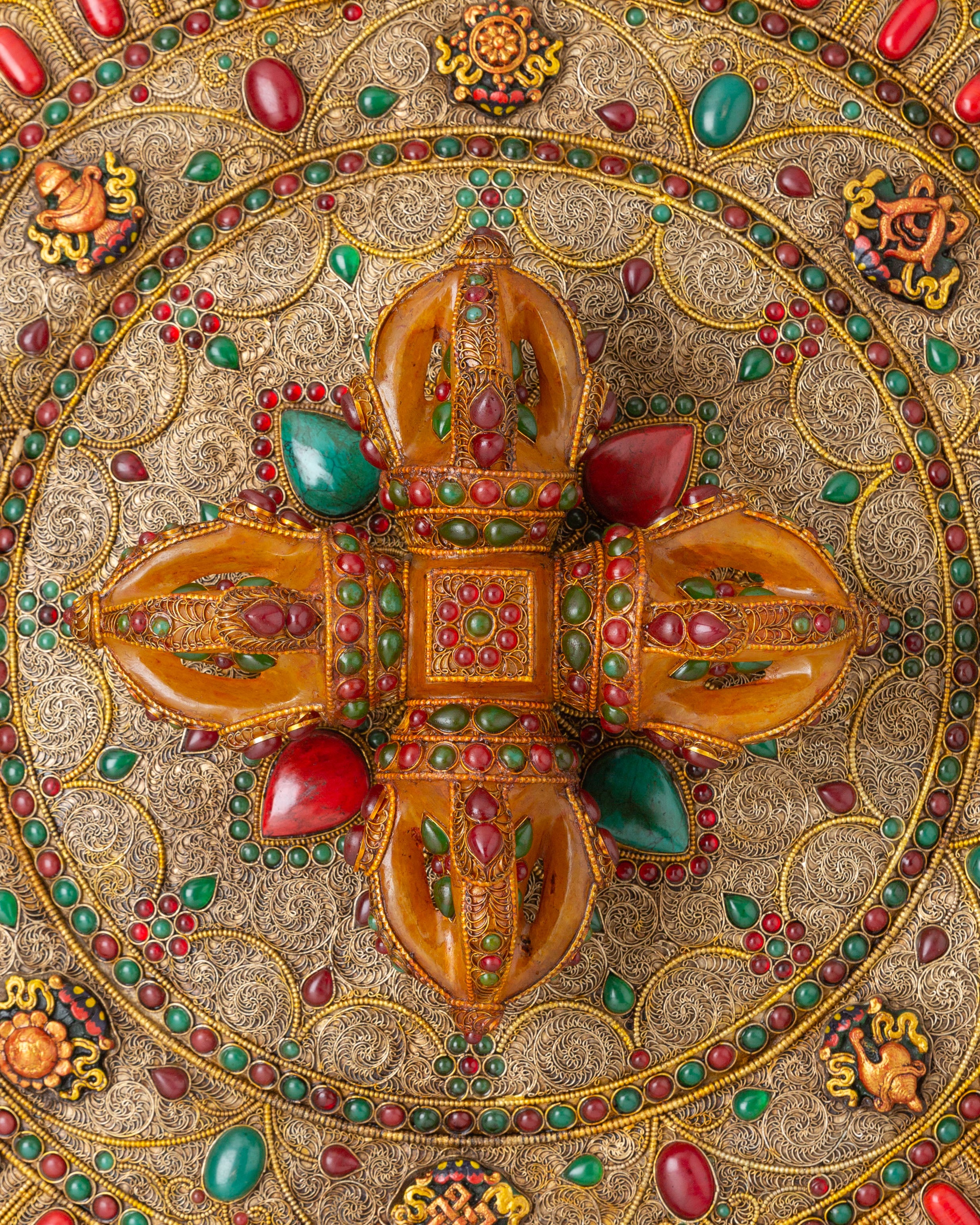 Buddhist Bishow Vajra Wall Hanging | Perfect for Altars and Meditation Spaces