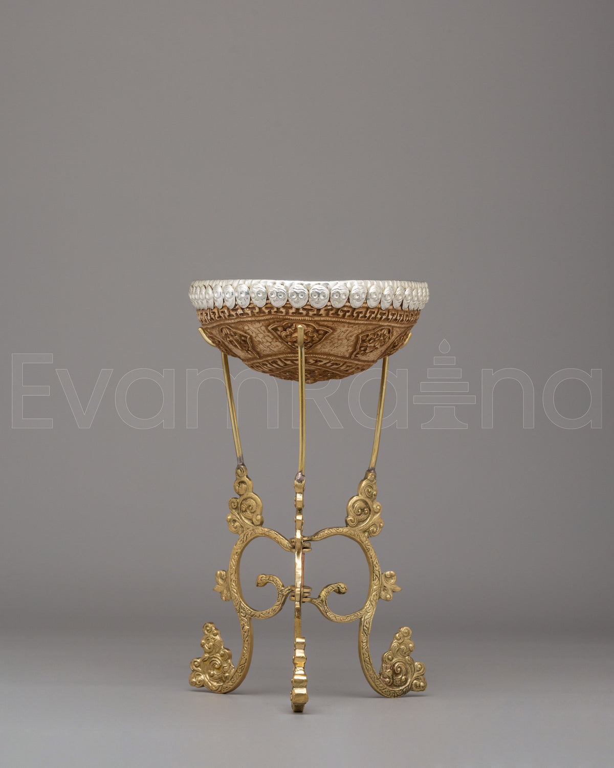 Handcrafted Skull Cup with Stand