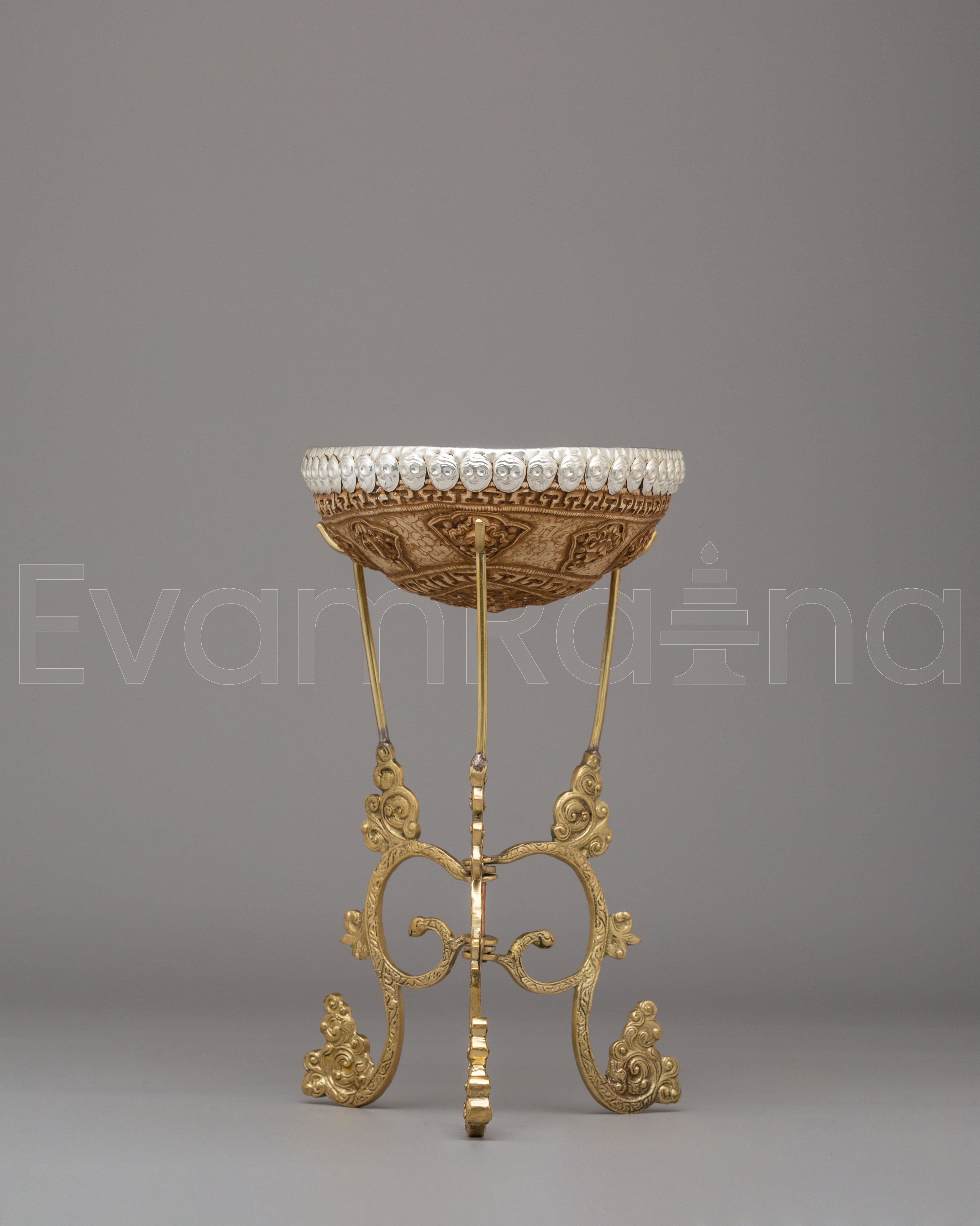 Handcrafted Skull Cup with Stand