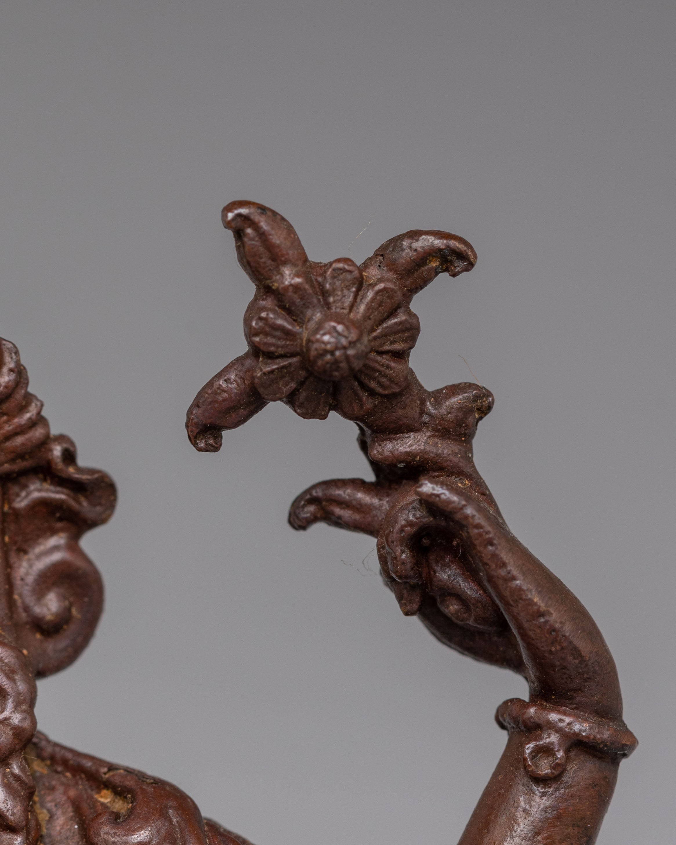 Handmade Three Deity Set | Oxidized Copper Altar Statues