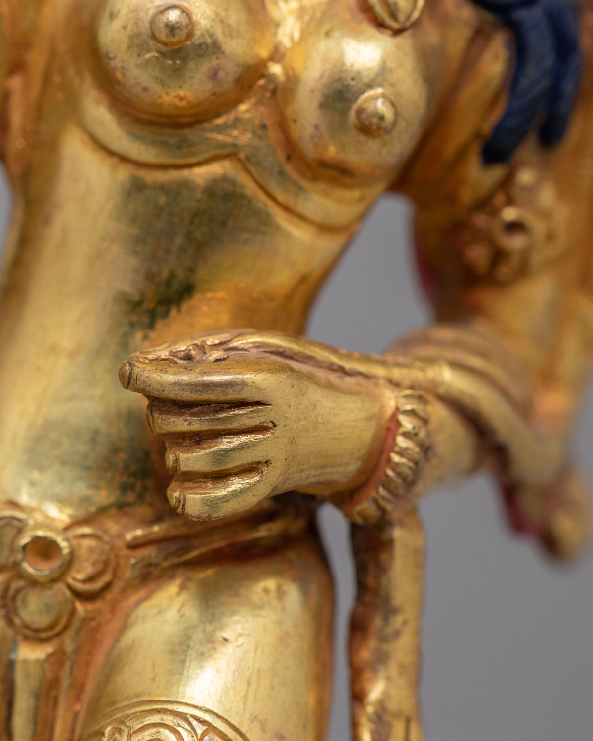 Traditional Standing Tara Sculpture | 24K Gold Buddhist Sculpture