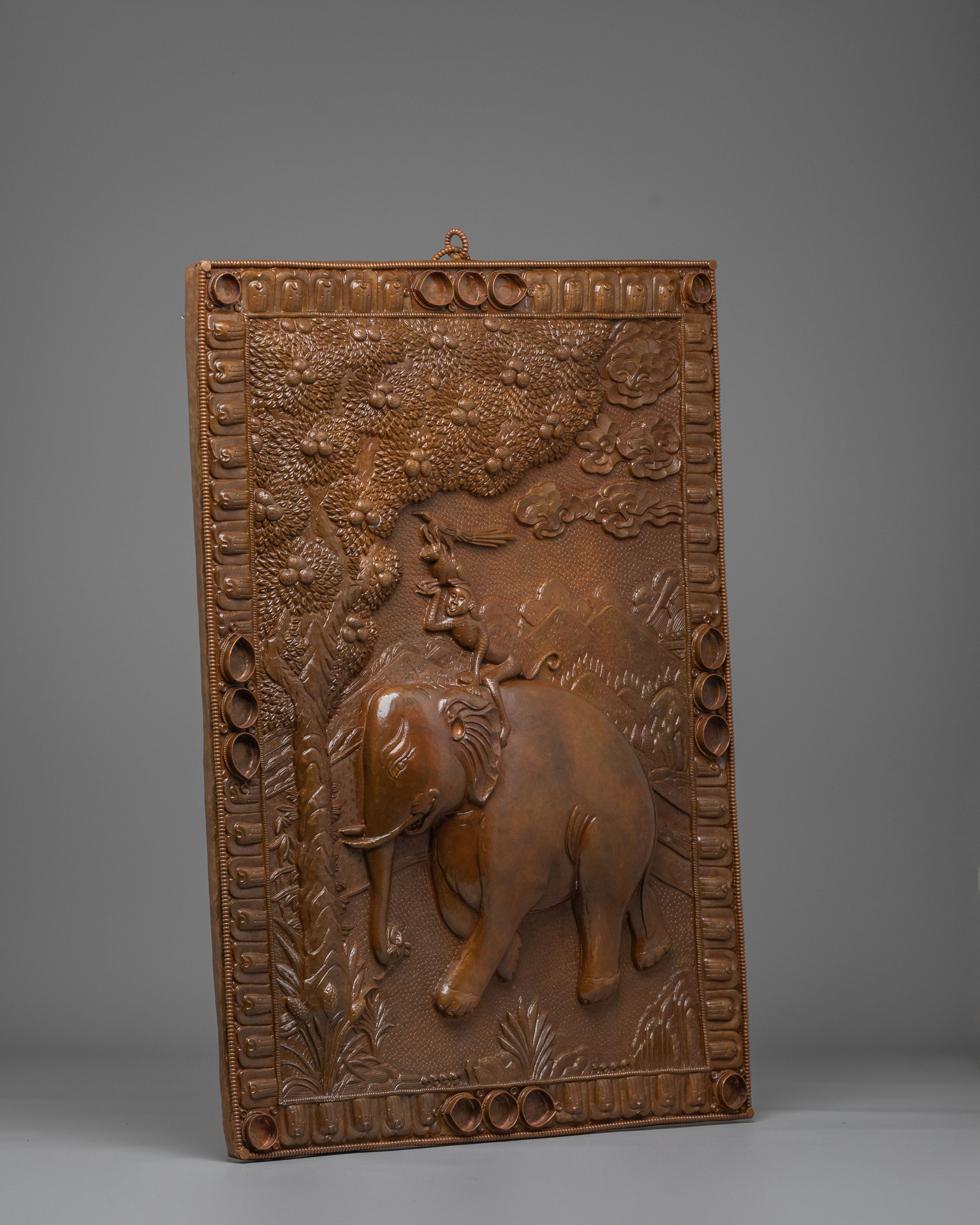 Four Harmonious Friends Wall Hanging | Oxidized Copper Body with Handcrafted Details