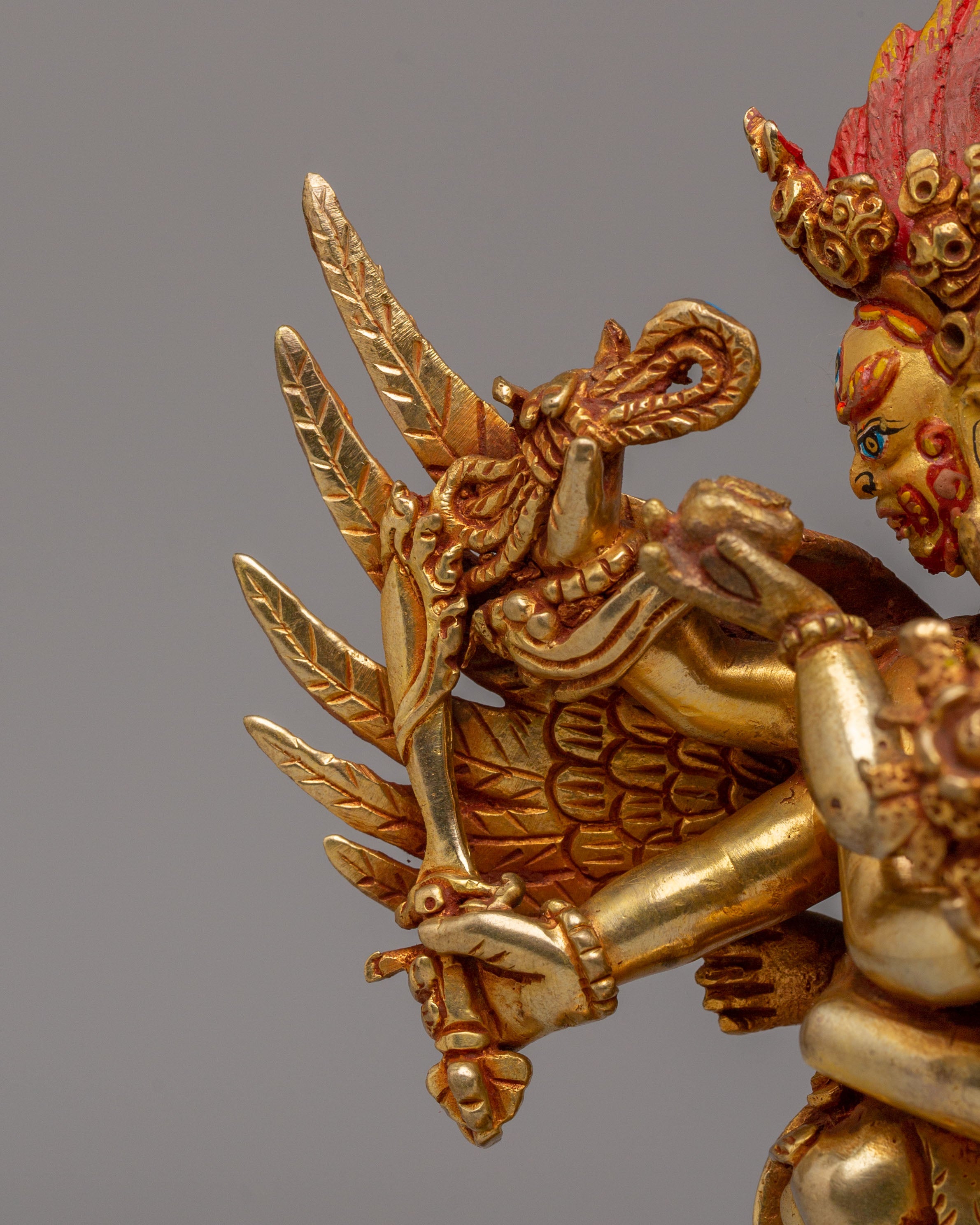 Handcrafted Altar Hayagriva Statue | Wrathful Deity Sculpture for Spiritual Protection