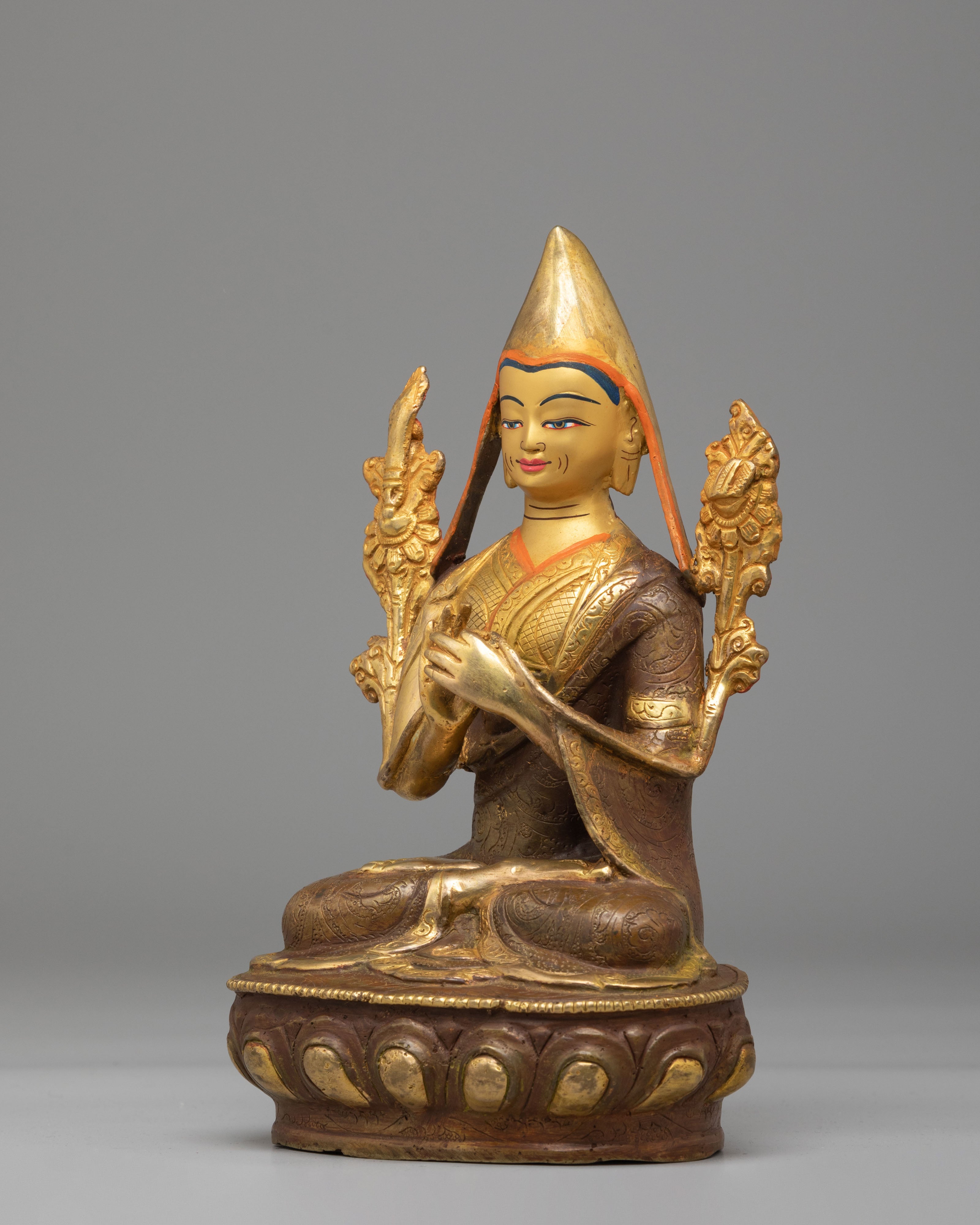 Tibetan Tsongkhapa Deity Statue | Spiritual Decor for Meditation and Enlightenment