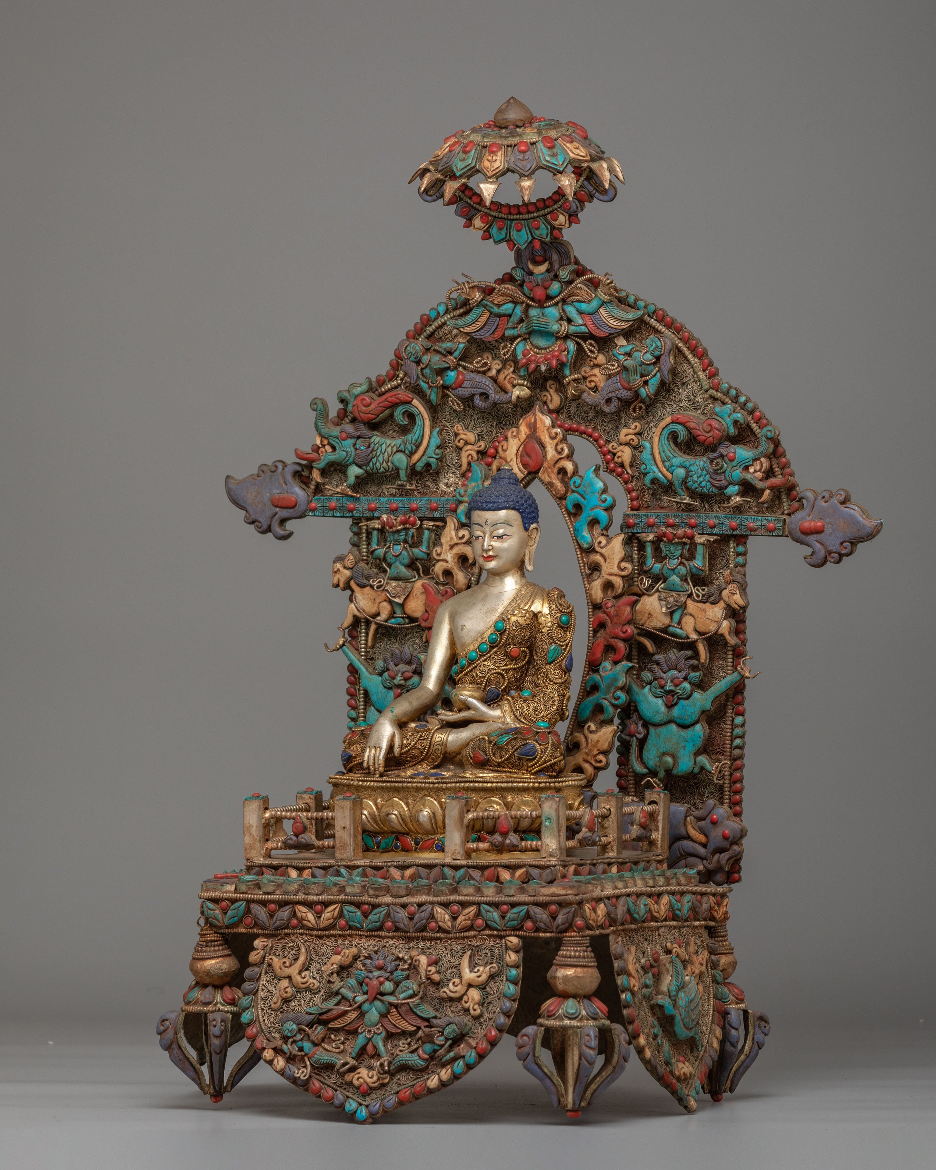 Gemstone Shakyamuni Buddha Statue | Spiritual Home Decor