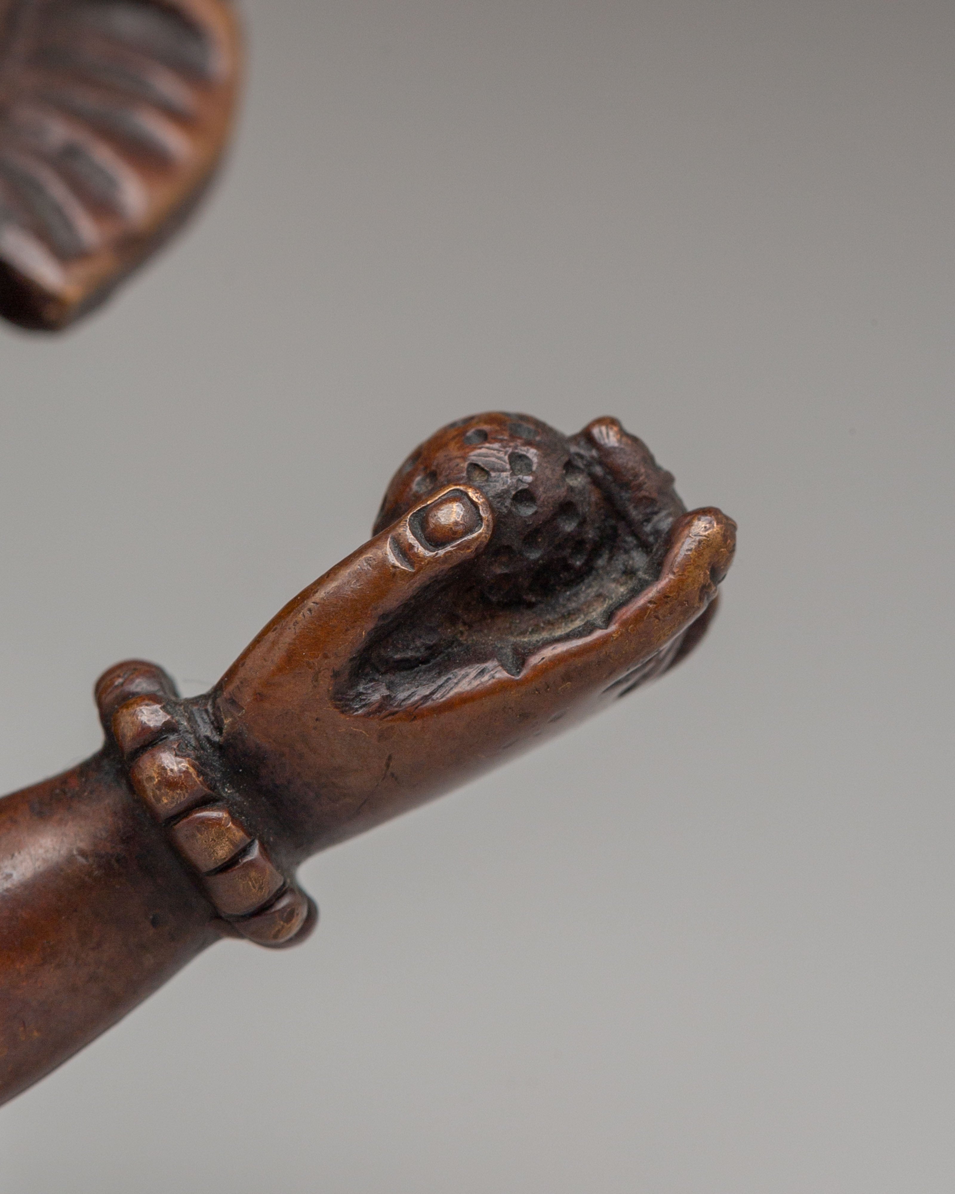 Handcrafted Ganesh God Statue | Traditional Oxidized Copper Sculpture