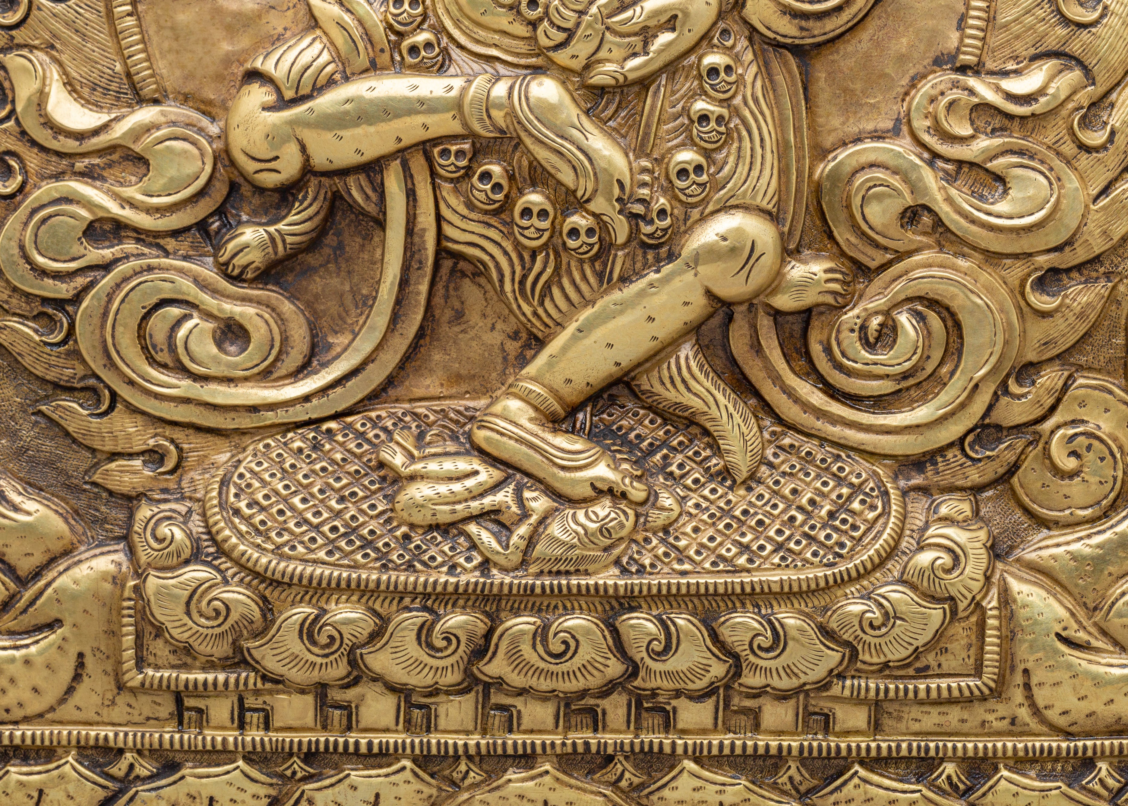 Handmade Simhamukha Wall Hanging | Tibetan Artwork