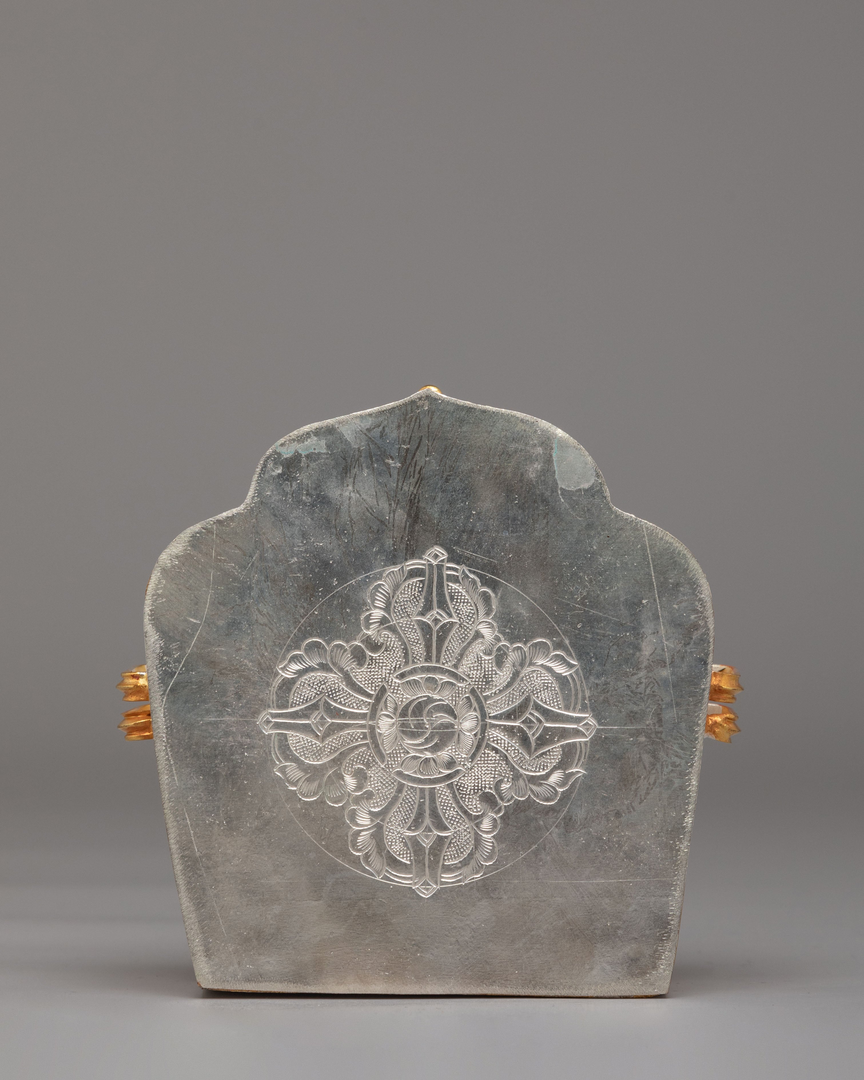 Buddhist Prayer Ghau Amulet Box | Dragon and Offering Motifs