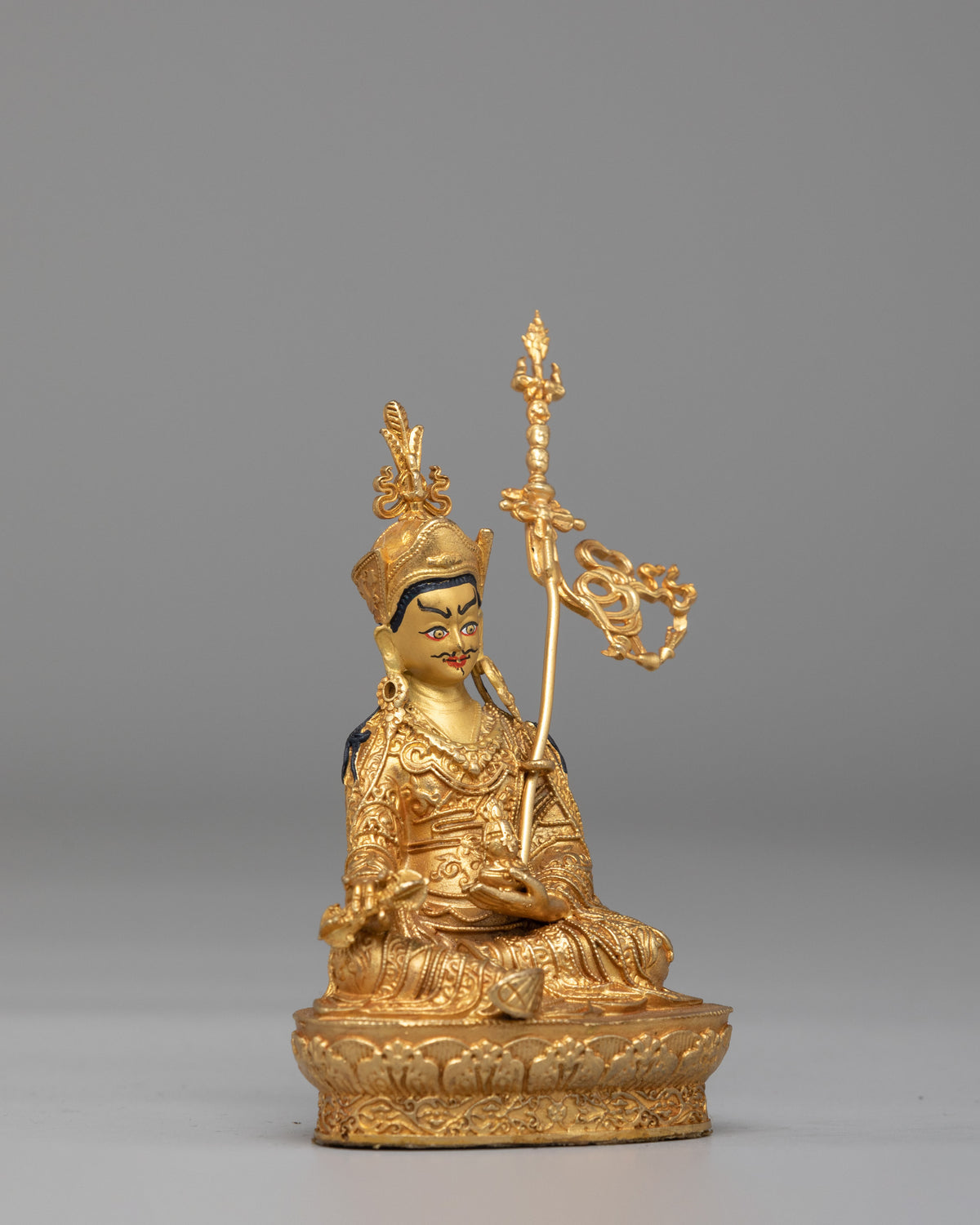 Handmade Guru Rinpoche Deity Statue | Padmasambhava Figurine for Meditation