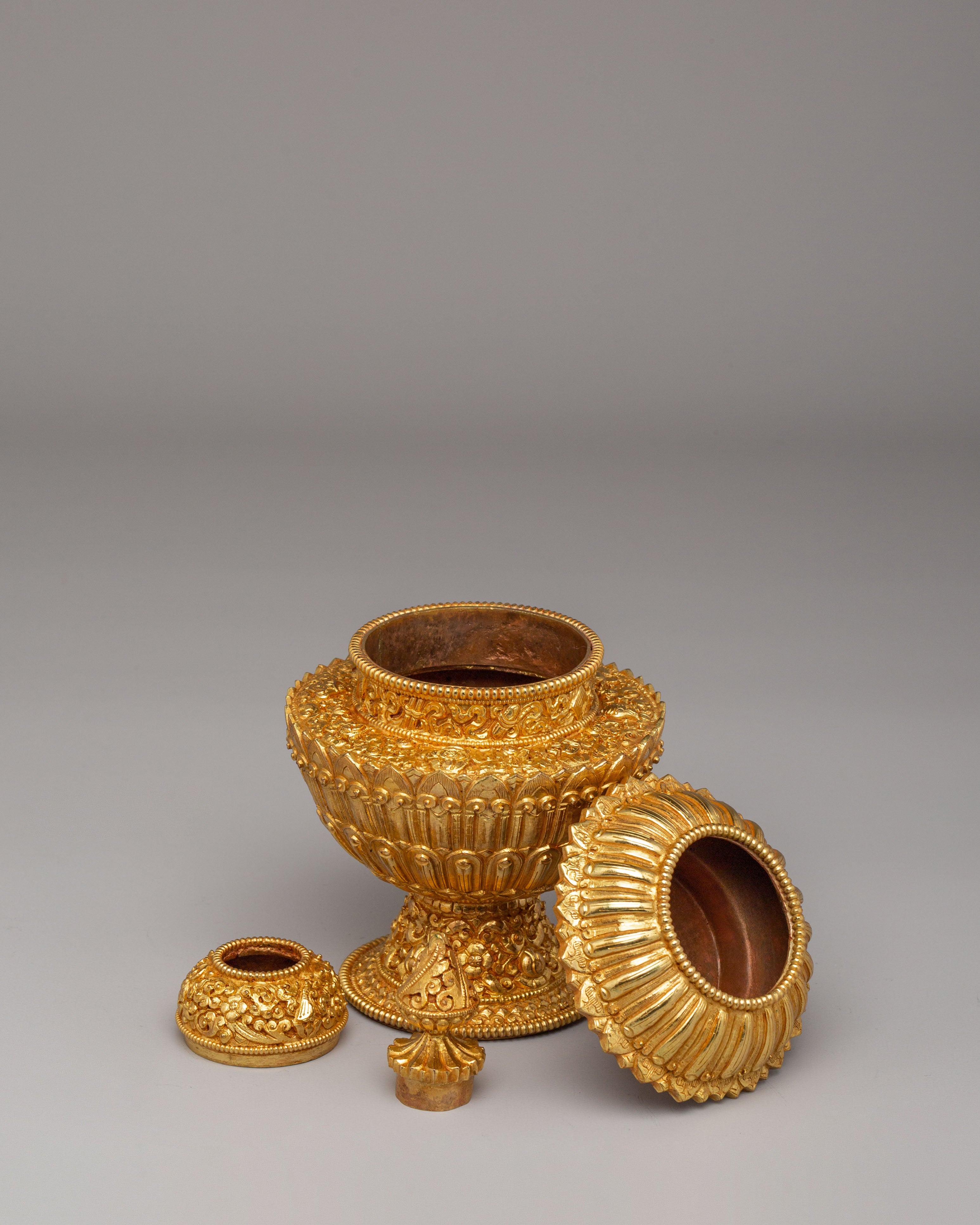 Rice Pot for Ritual Offering | Sacred Offering Vessel for Puja