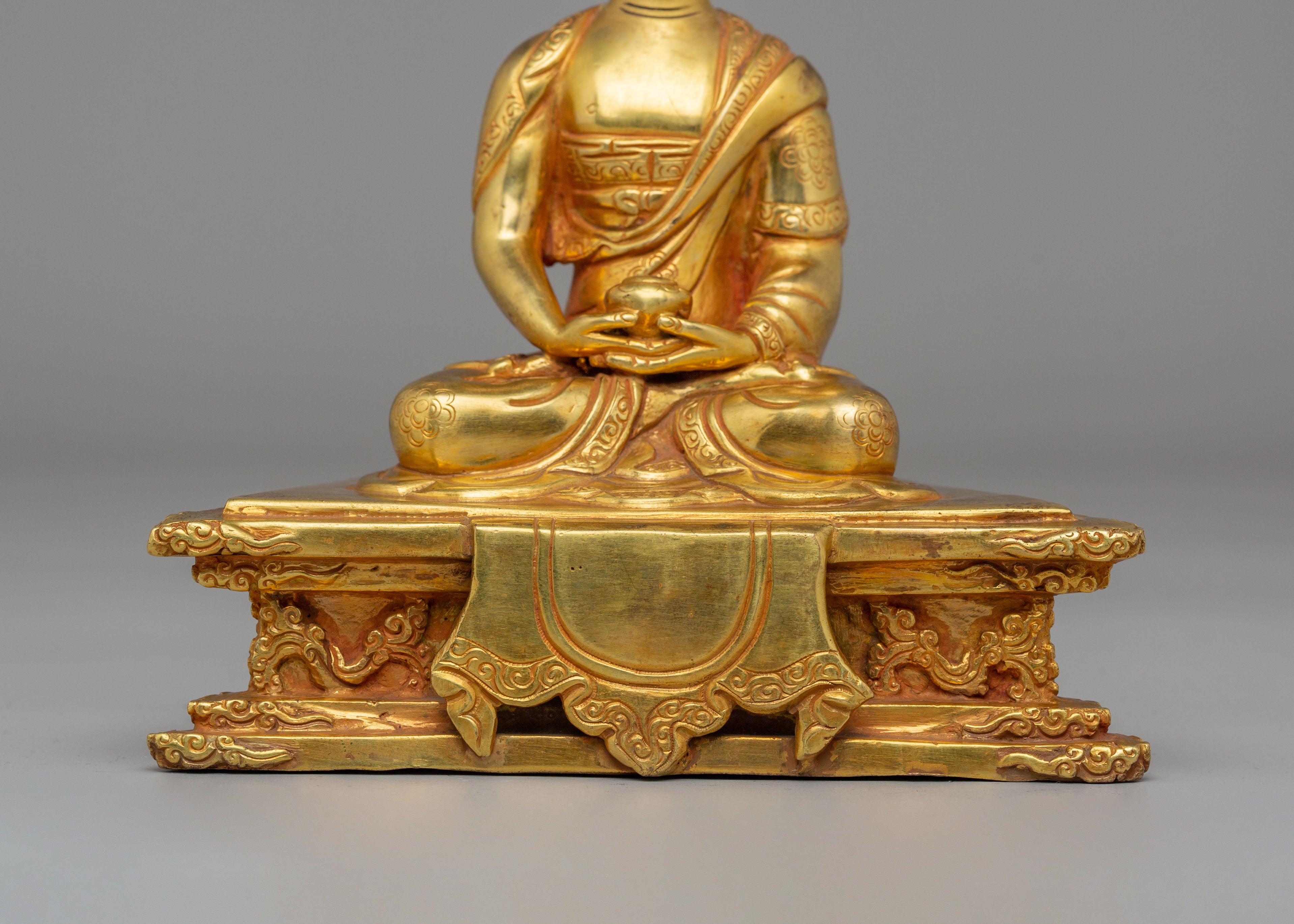 Amitabha Buddha Statue on Throne | Symbol of Infinite Light and Wisdom