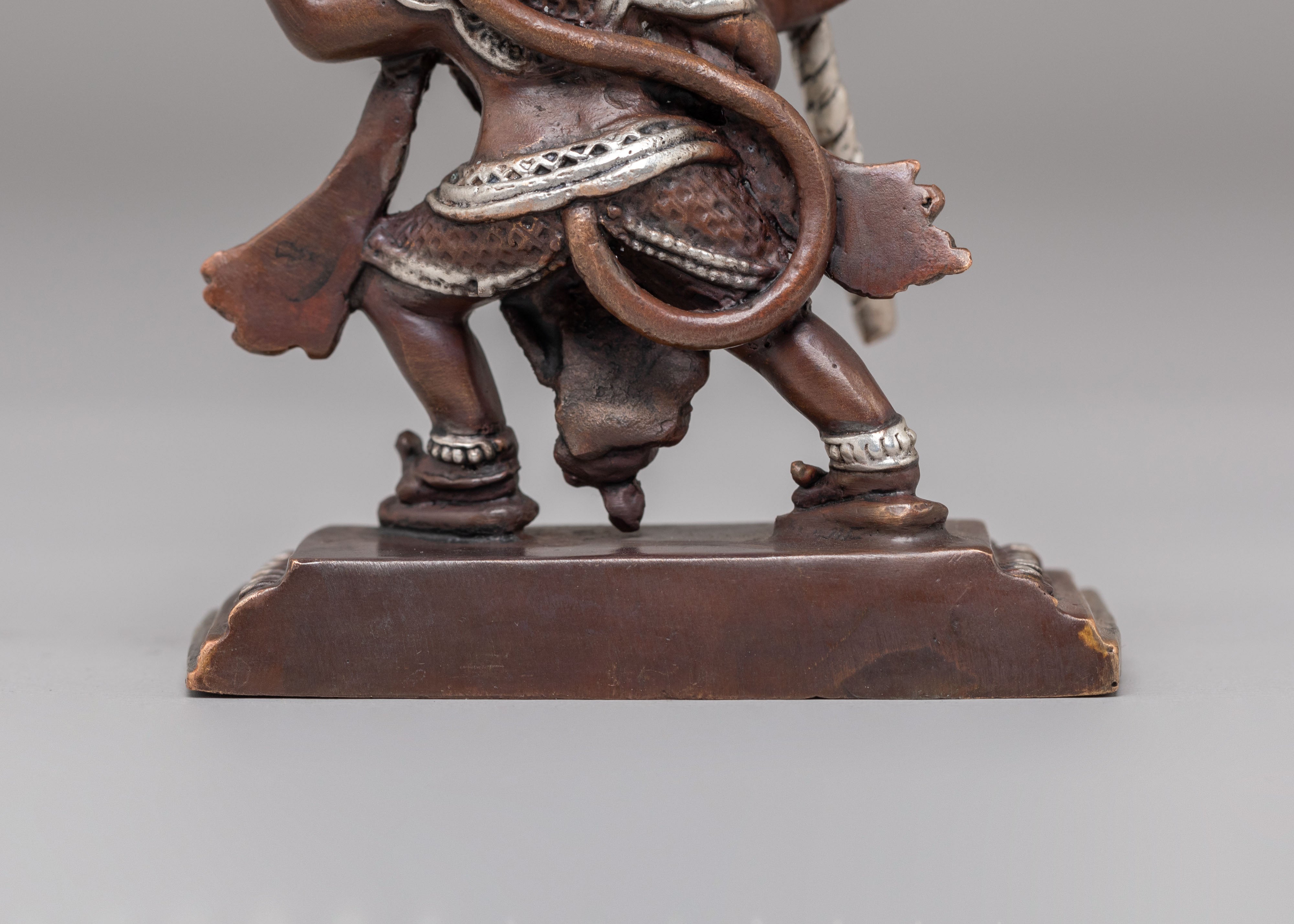Handcrafted Hanuman Statue | Copper Body with Silver Plating