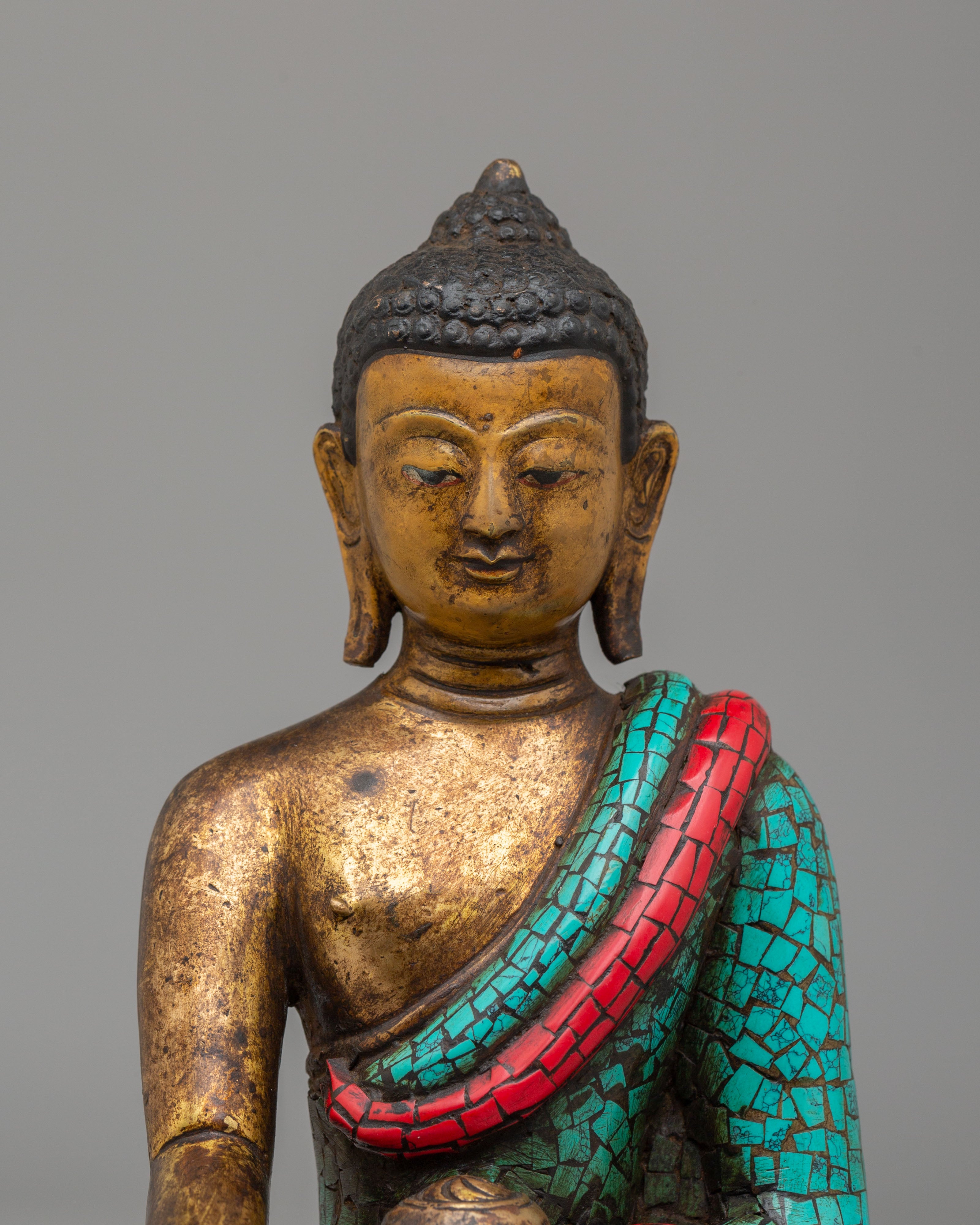 Historical Altar Shakyamuni Buddha Figurine | Traditional Buddha Statue