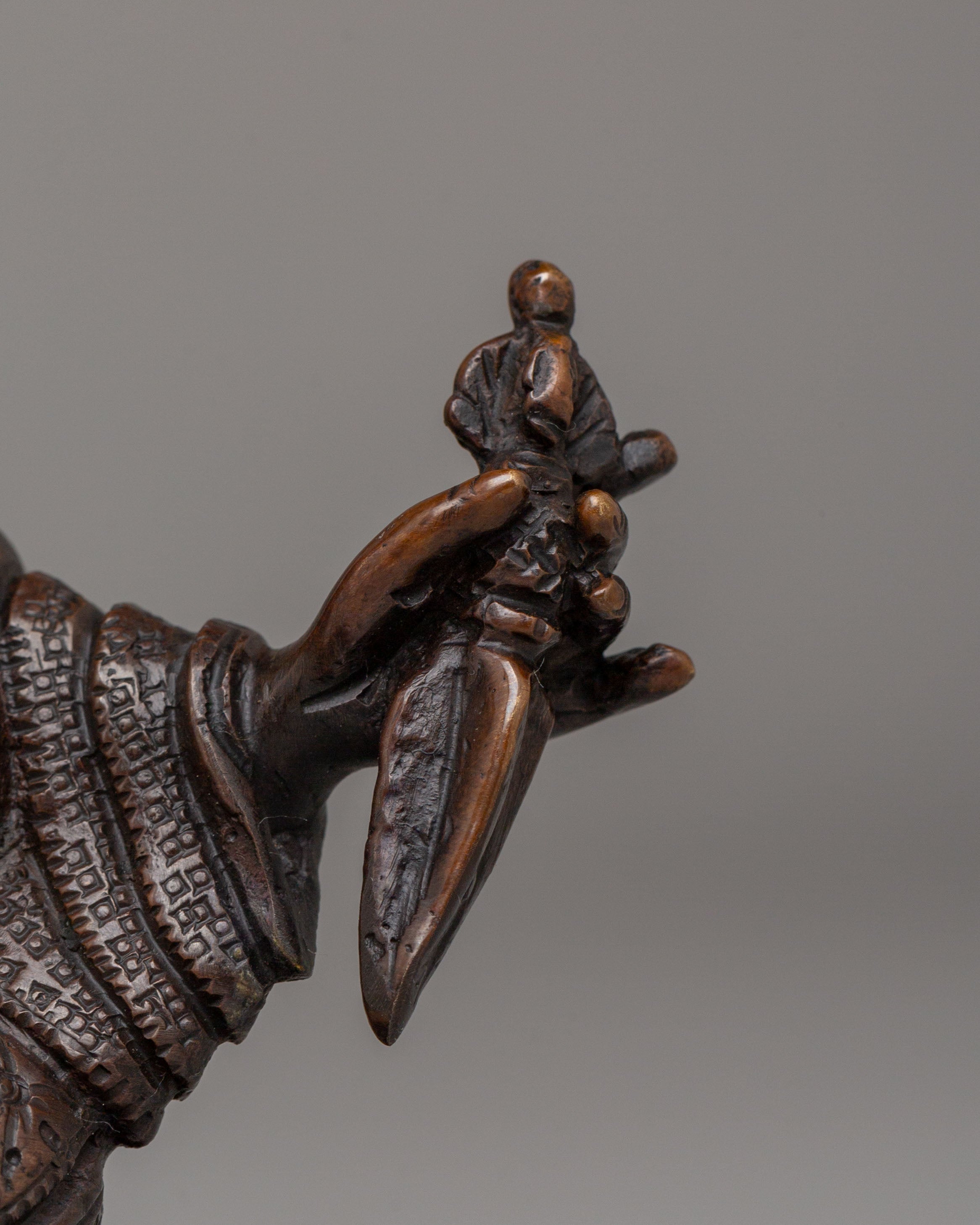 Karmapa Tibetan Buddhist Master Statue | Handcrafted Oxidized Copper Figurine
