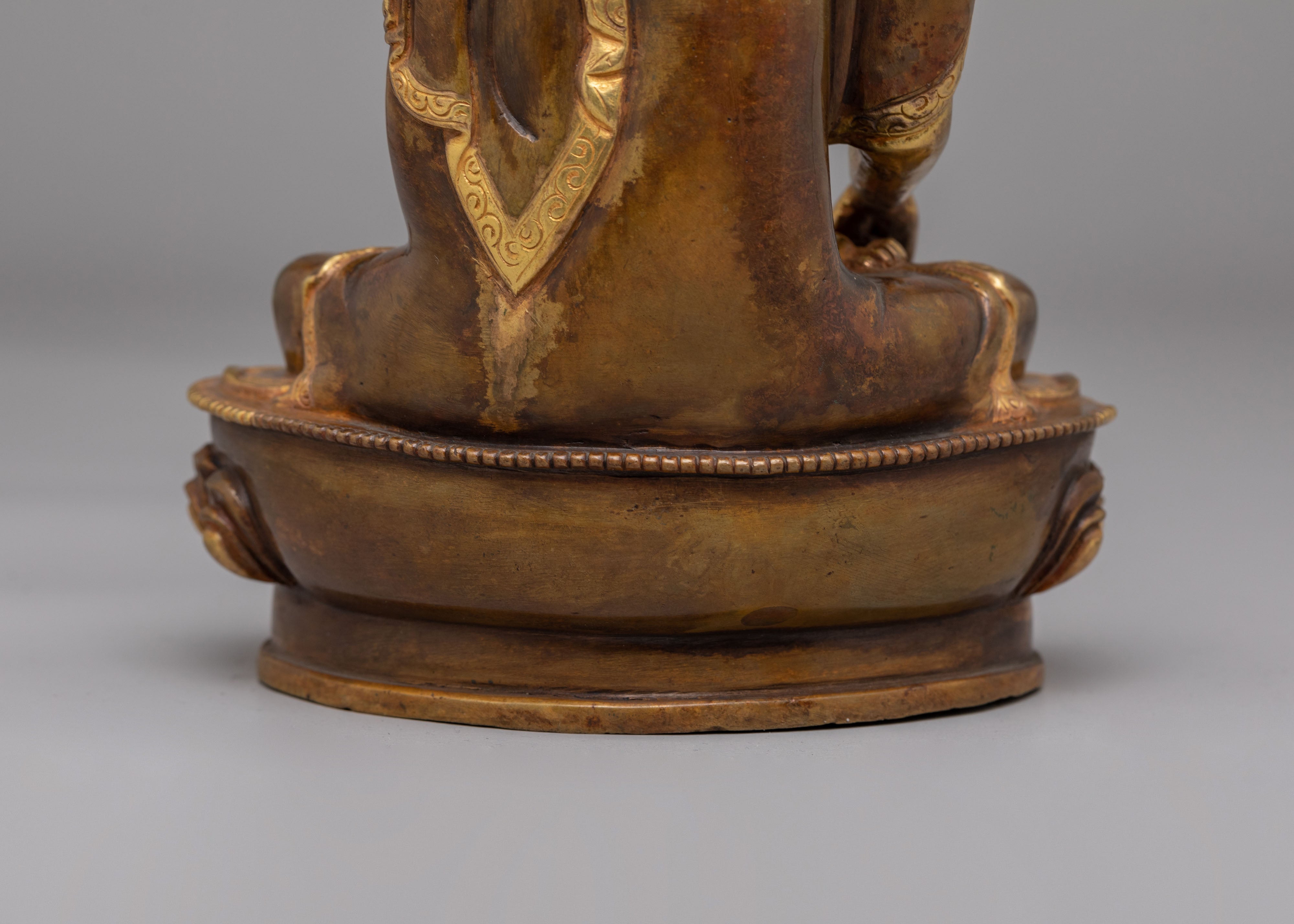 Traditional Crown Shakyamuni Buddha Statue | Himalayan Artwork