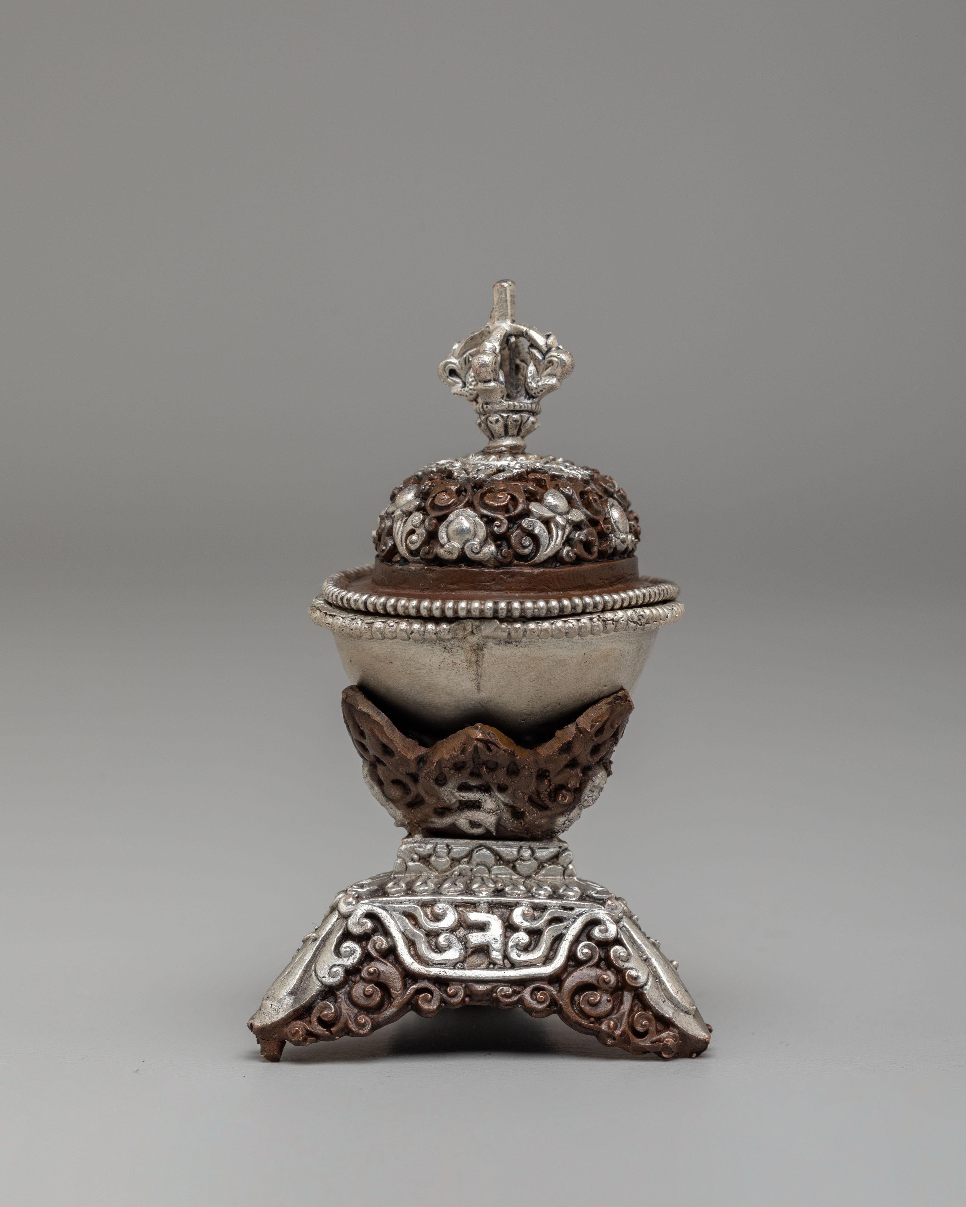 Tibetan Kapala Ritual Set | Sacred Offering Vessel for Tantric Ceremonies